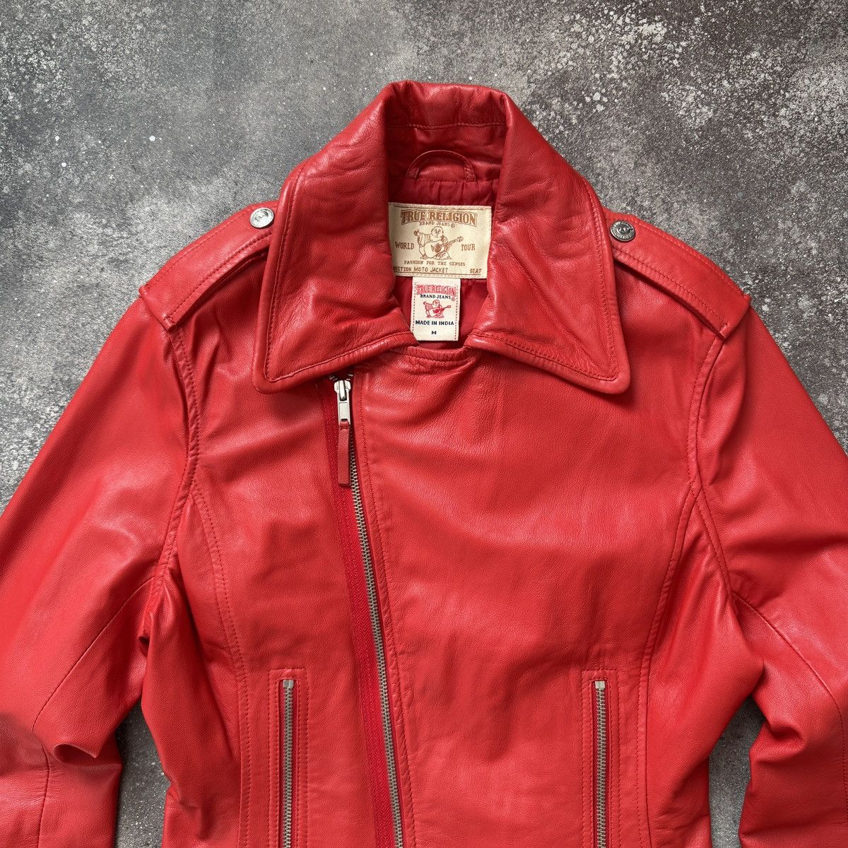 True Religion True Religion Vintage Y2K Leather Moto Jacket Size M / US 6-8 / IT 42-44 - 8 Thumbnail