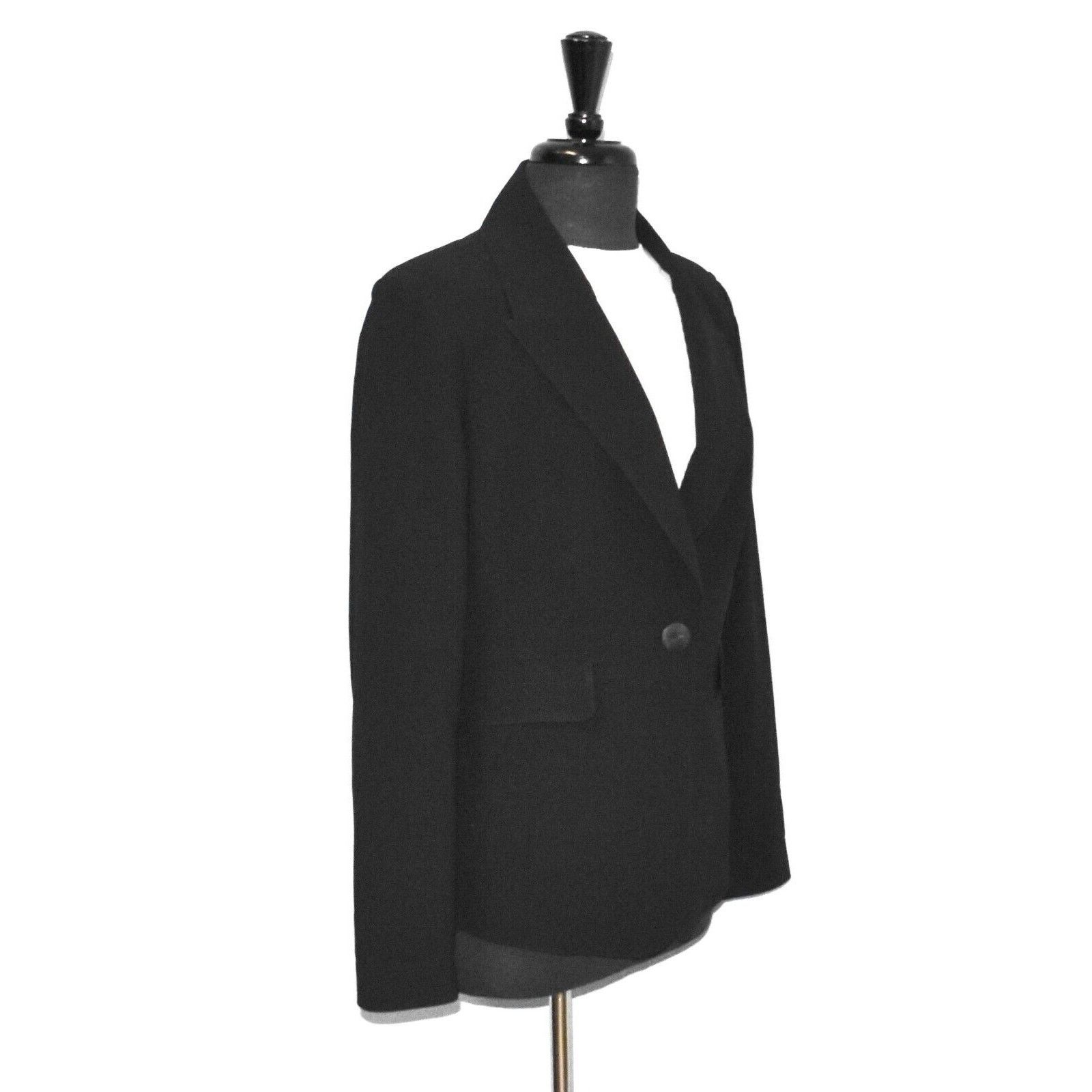 St. John B5 ST JOHN FOR NORDSTROM Black Button Jacket Blazer Size 10 Size L / US 10 / IT 46 - 2 Thumbnail
