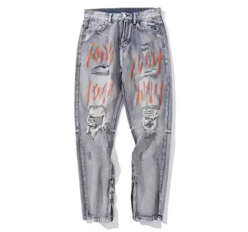 Japanese Brand × Vintage Torn denim jeans punk streetwear Size US 34 / EU 50 - 3 Thumbnail