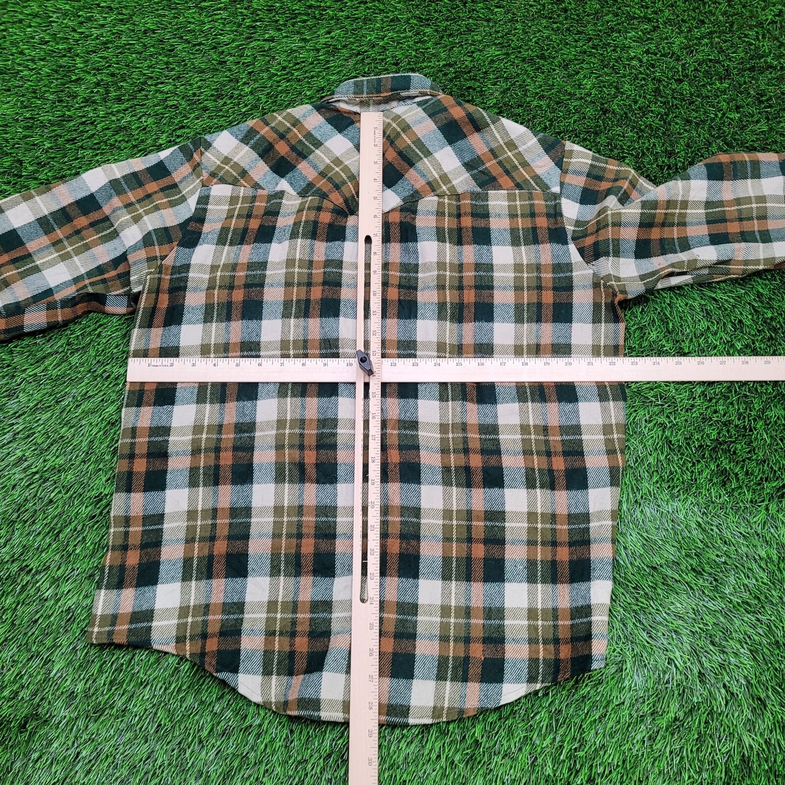 Vintage VTG 70s Western Shadow Plaid Pearl Snap Shirt L USA Acrylic Size US L / EU 52-54 / 3 - 7 Thumbnail
