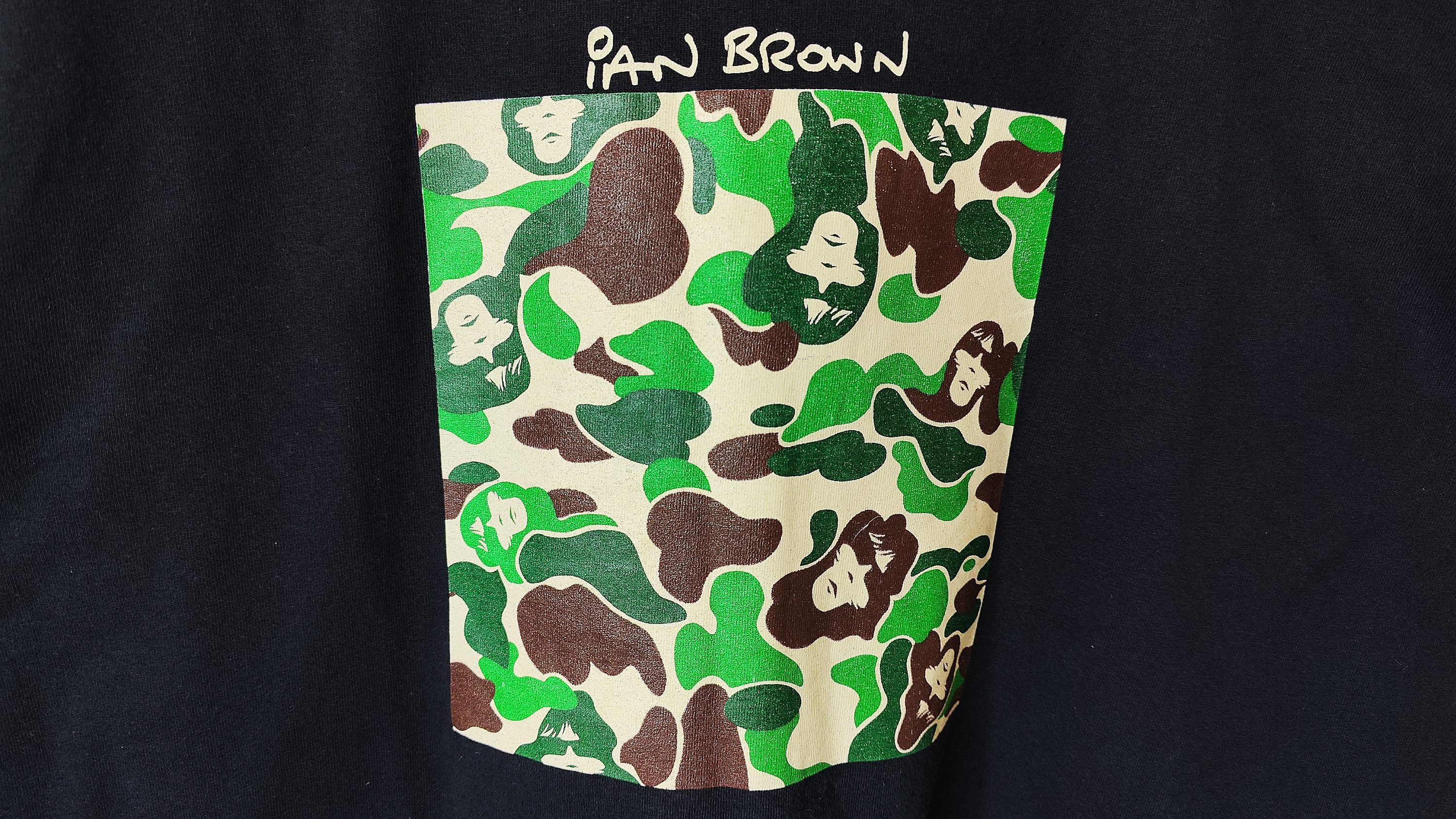 Band Tees Ian Brown x The Stone Roses Bape Camo Faces Merch Tshirt Size US XL / EU 56 / 4 - 2 Thumbnail