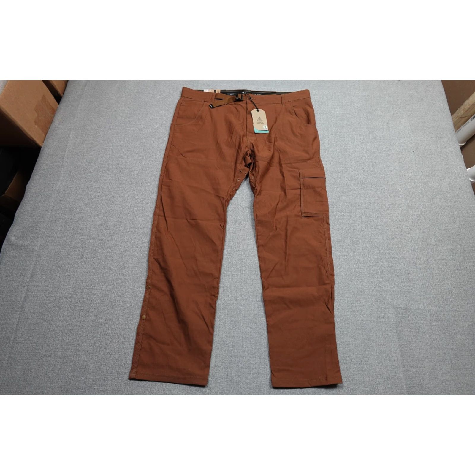 Prana prAna Stretch Zion Slim Pant II Mens 40x32 Brown Hiking Travel Khakis Outdoorsn Pants Size US 40 / EU 56 - 3 Thumbnail