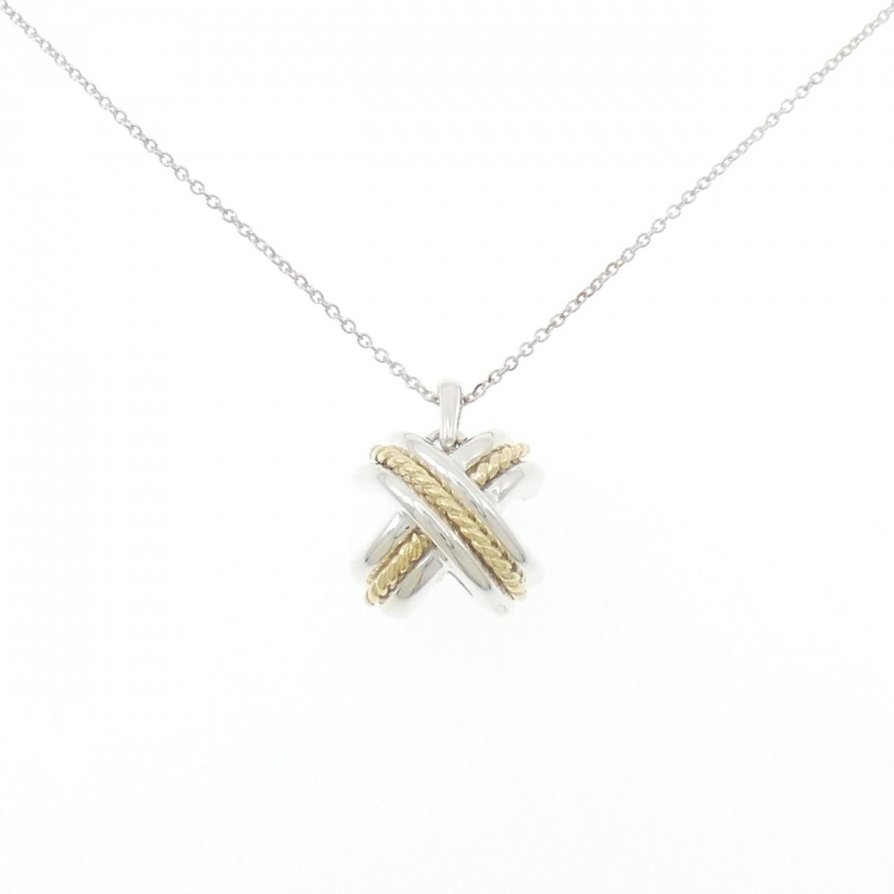 Tiffany & Co. Tiffany & Co. Tiffany Signature 925 Silver 750 Yellow Gold Necklace Precious Metal Necklace DUTY FREE for USA Size ONE SIZE - 1 Thumbnail