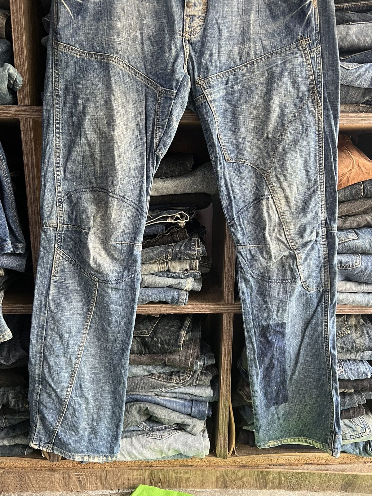 G-Star 🔥G-Star Raw Double Knees Distressed Denim Size US 37 - 4 Thumbnail
