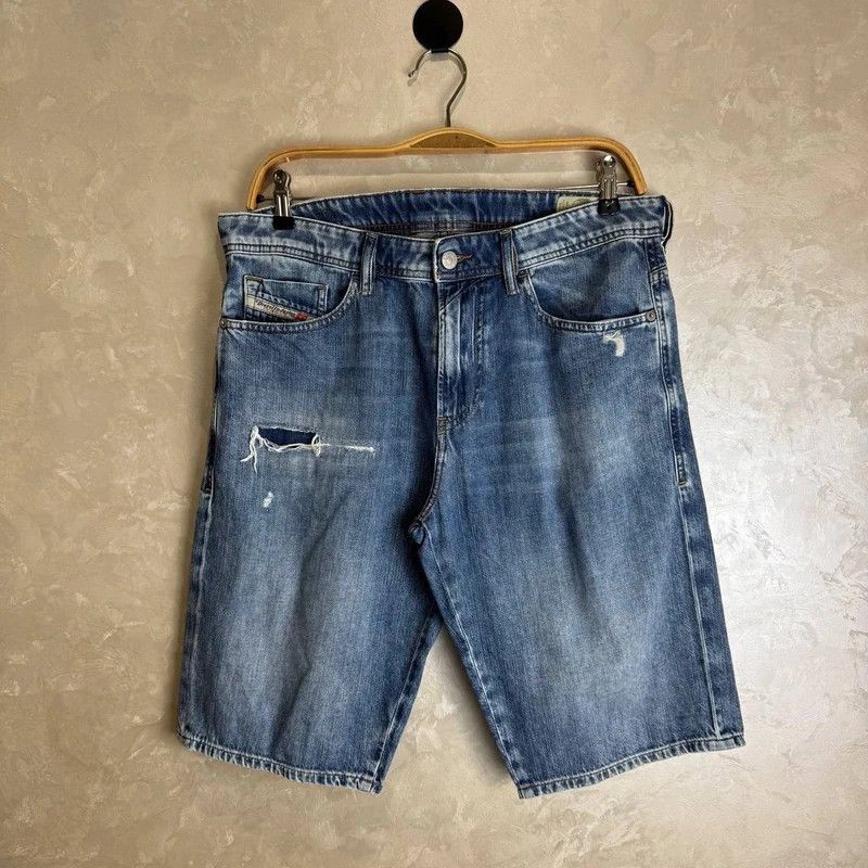 Diesel Men’s Diesel Denim Shorts Size L Vintage Blue Distressed Size US 32 / EU 48 - 1 Thumbnail