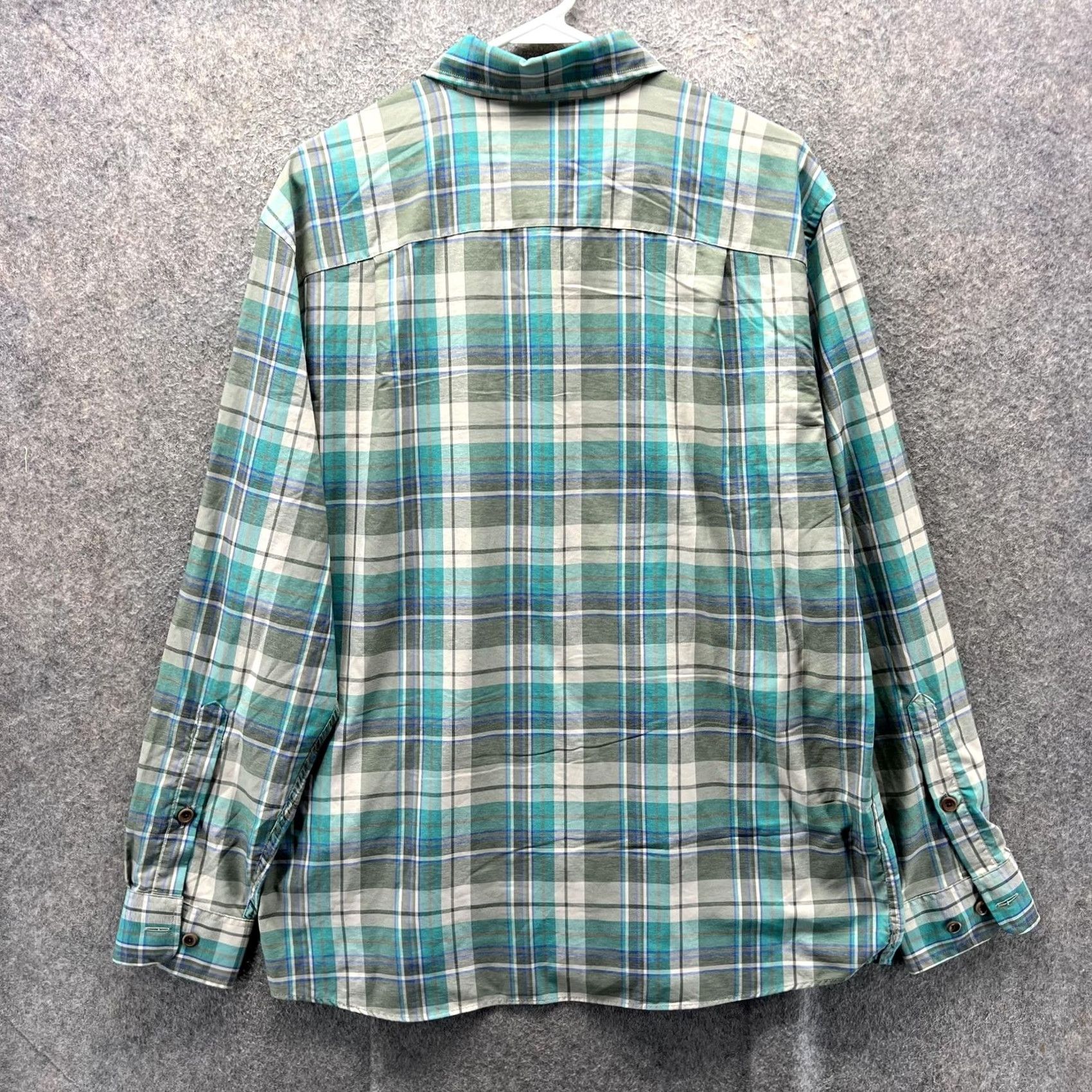 Orvis Orvis Shirt Mens Large Green Plaid Active Fit Nylon Polyester Long Sleeve Casual Button-Up Shirt Size US L / EU 52-54 / 3 - 2 Thumbnail