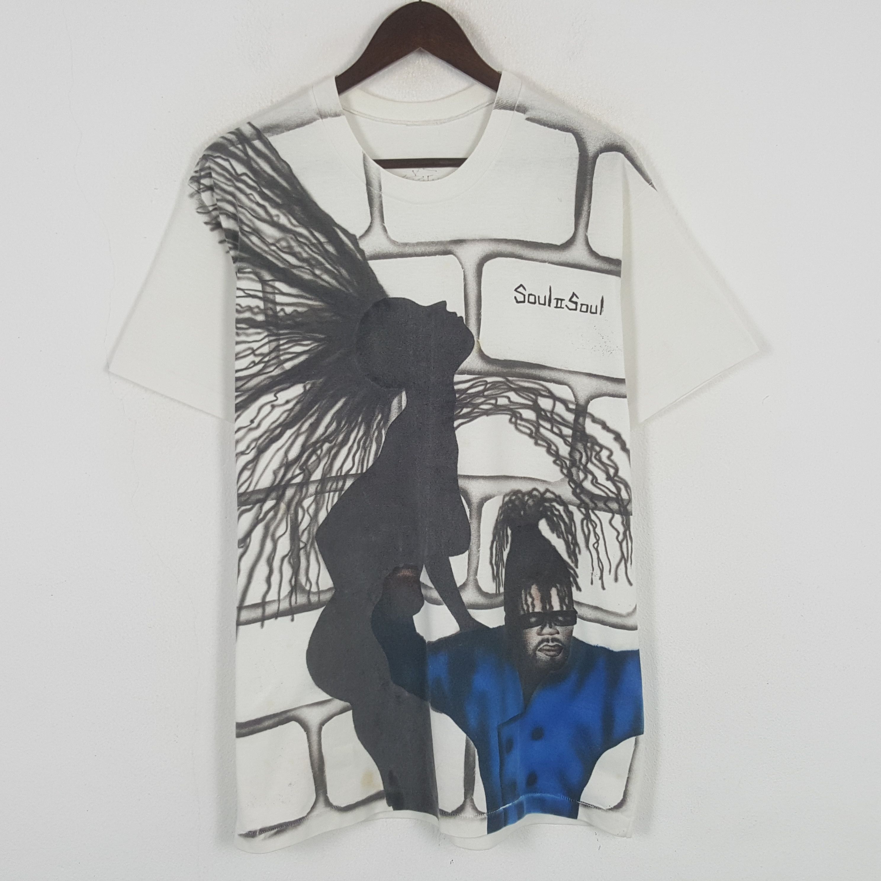Rap Tees × Vintage Vintage 90s Soul II Soul Overprint Rapper Tshirt Size US L / EU 52-54 / 3 - 1 Thumbnail