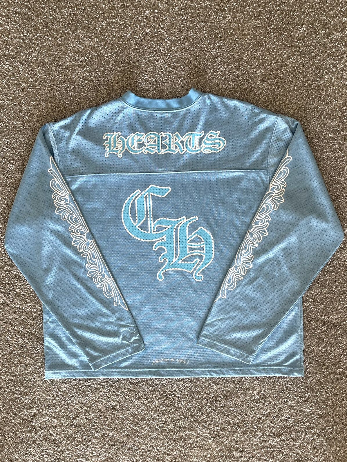Chrome Hearts Chrome Hearts Blue Mesh L/S Jersey Size US L / EU 52-54 / 3 - 2 Thumbnail