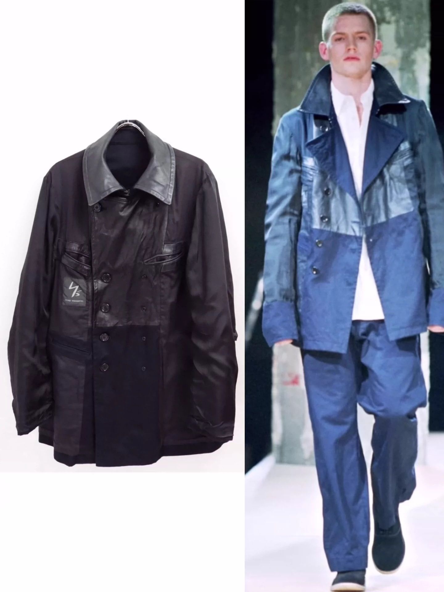 Yohji Yamamoto Yohji Yamamoto | 2003Aw Show Leather Double-Sided Coat -DMC Size US XXL / EU 58 / 5 - 1 Thumbnail