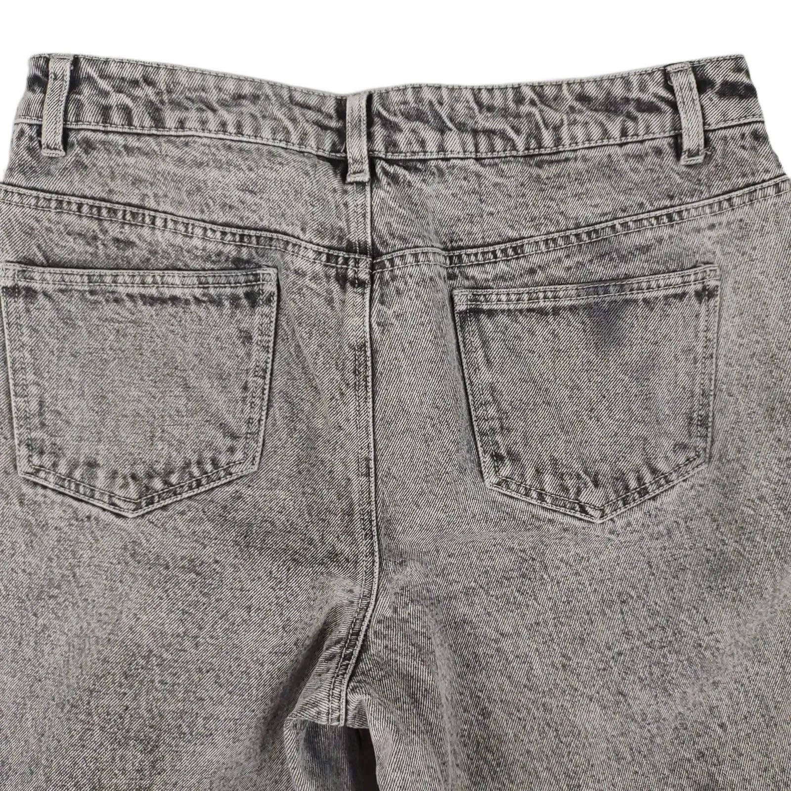 Other VENUS Women's 10 Black Acid Wash Denim Wide Flare Leg Jeans Size 32" / US 10 / IT 46 - 8 Thumbnail