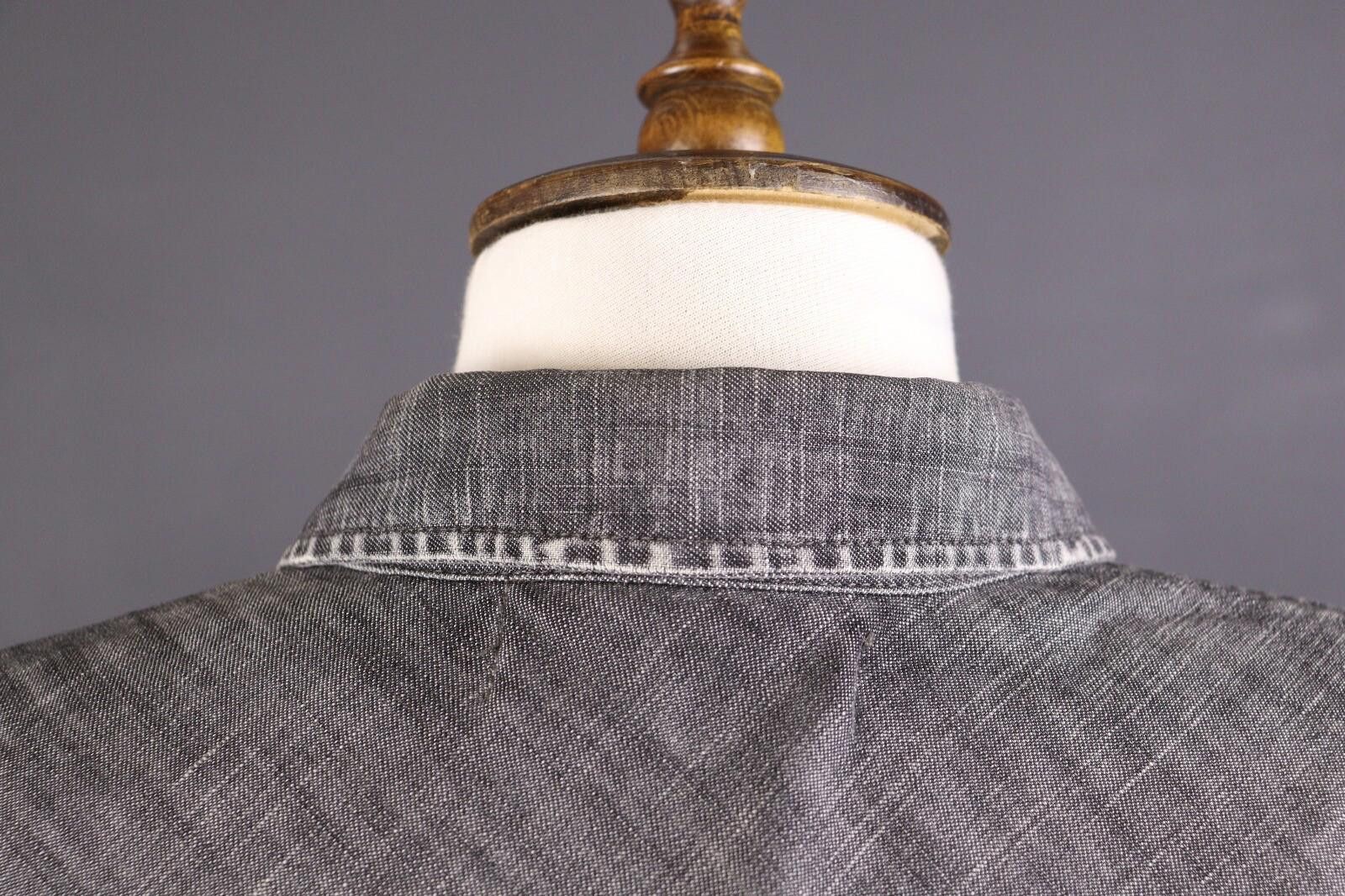 The Kooples The Kooples Jeans Fitted Gray Button Down Shirt Size M Size US M / EU 48-50 / 2 - 11 Thumbnail
