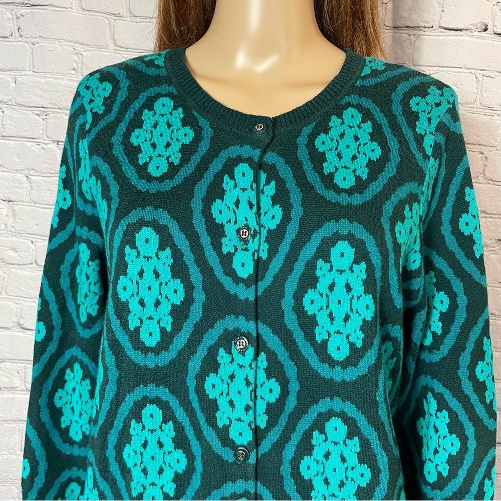 Isaac Mizrahi Isaac Mizrahi Live! Medallion Jacquard Cotton Blue Green Ca Size XXL / US 16-18 / IT 52-54 - 2 Thumbnail
