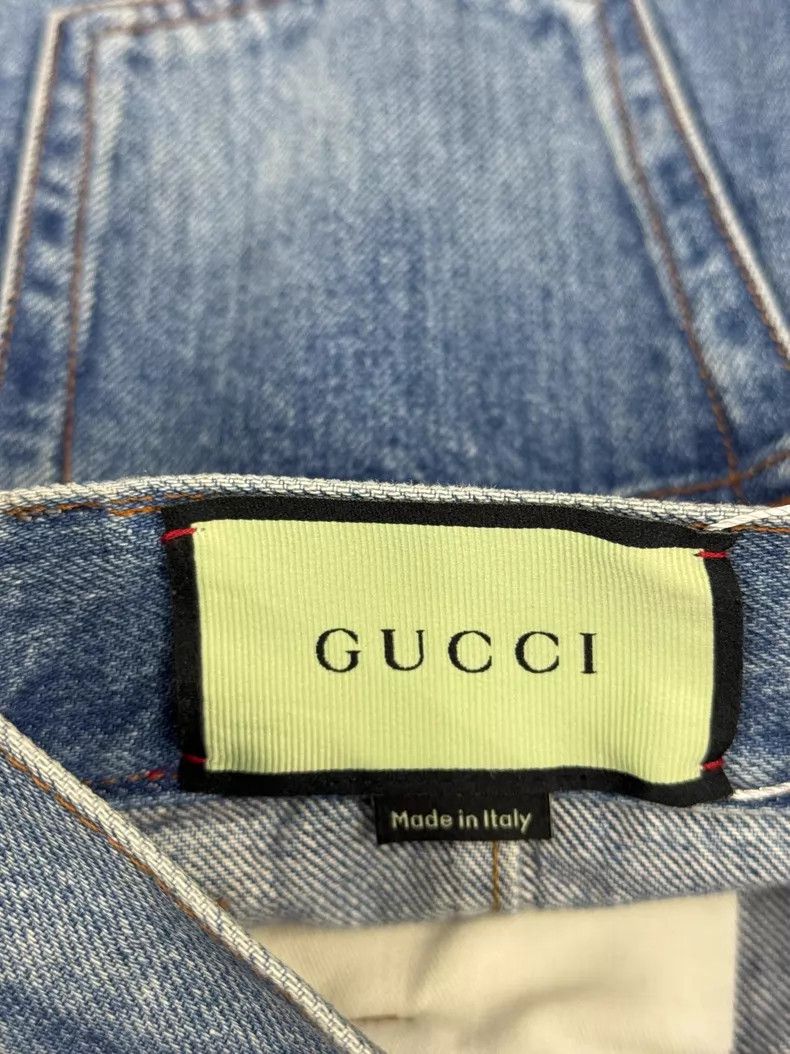 Gucci Gucci Little apple denim skirt Size 25" / US 0 / IT 36 - 4 Thumbnail