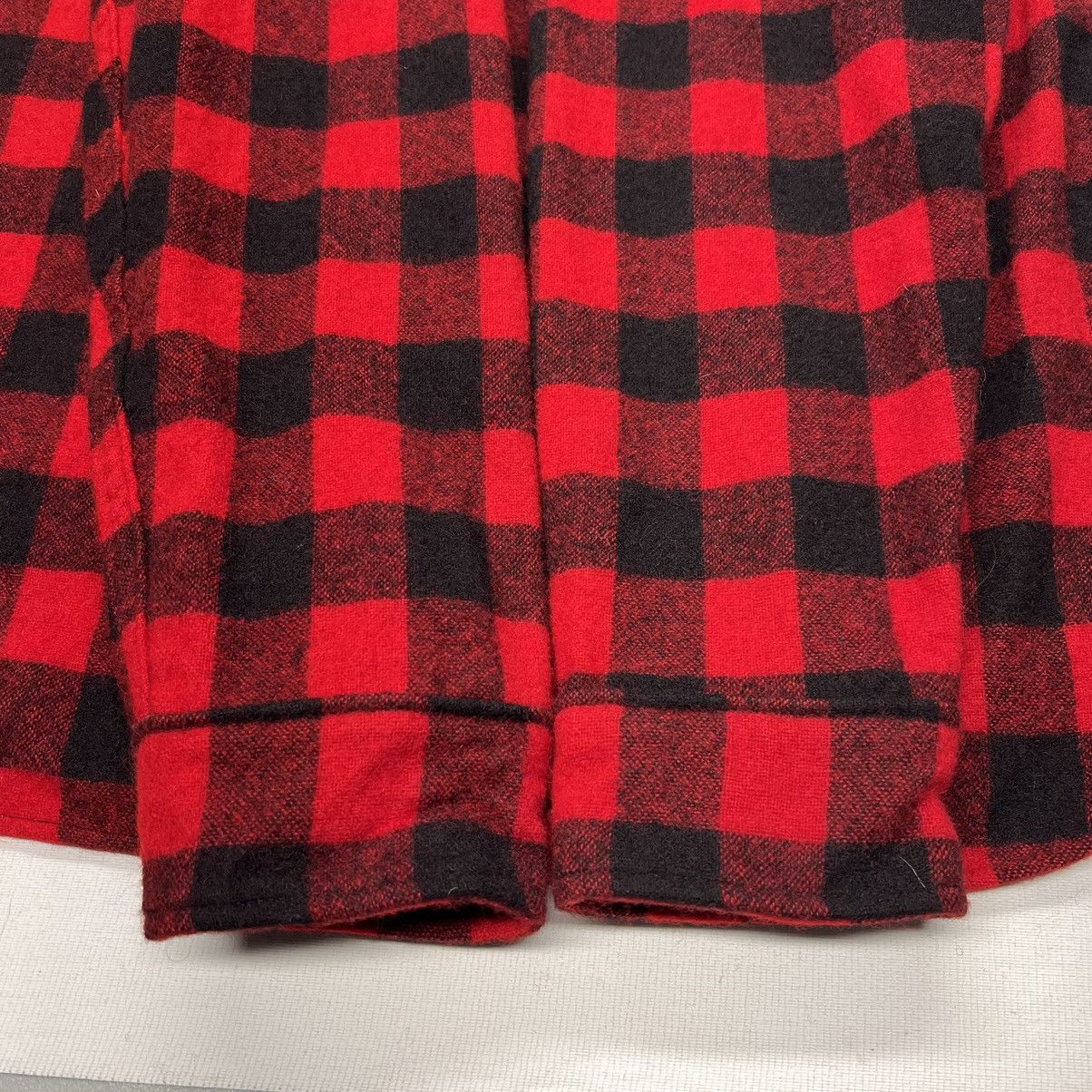 Vintage × Woolrich Woolen Mills Woolrich Flannel Shirt Red Plaid Buffalo Button Up Wool Size US L / EU 52-54 / 3 - 14 Thumbnail