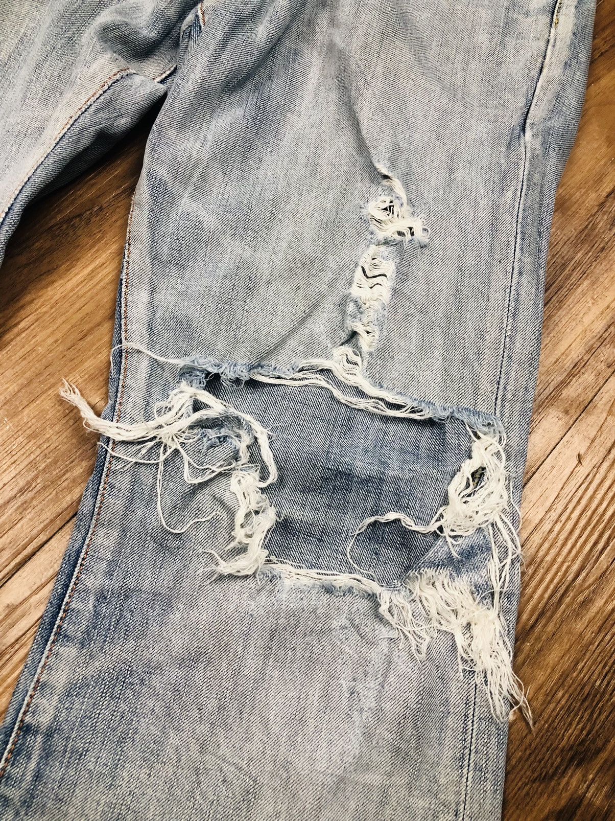 Edwin Edwin 511RV Ripped Distressed Flare Jeans Rare (40) Size US 32 / EU 48 - 6 Thumbnail