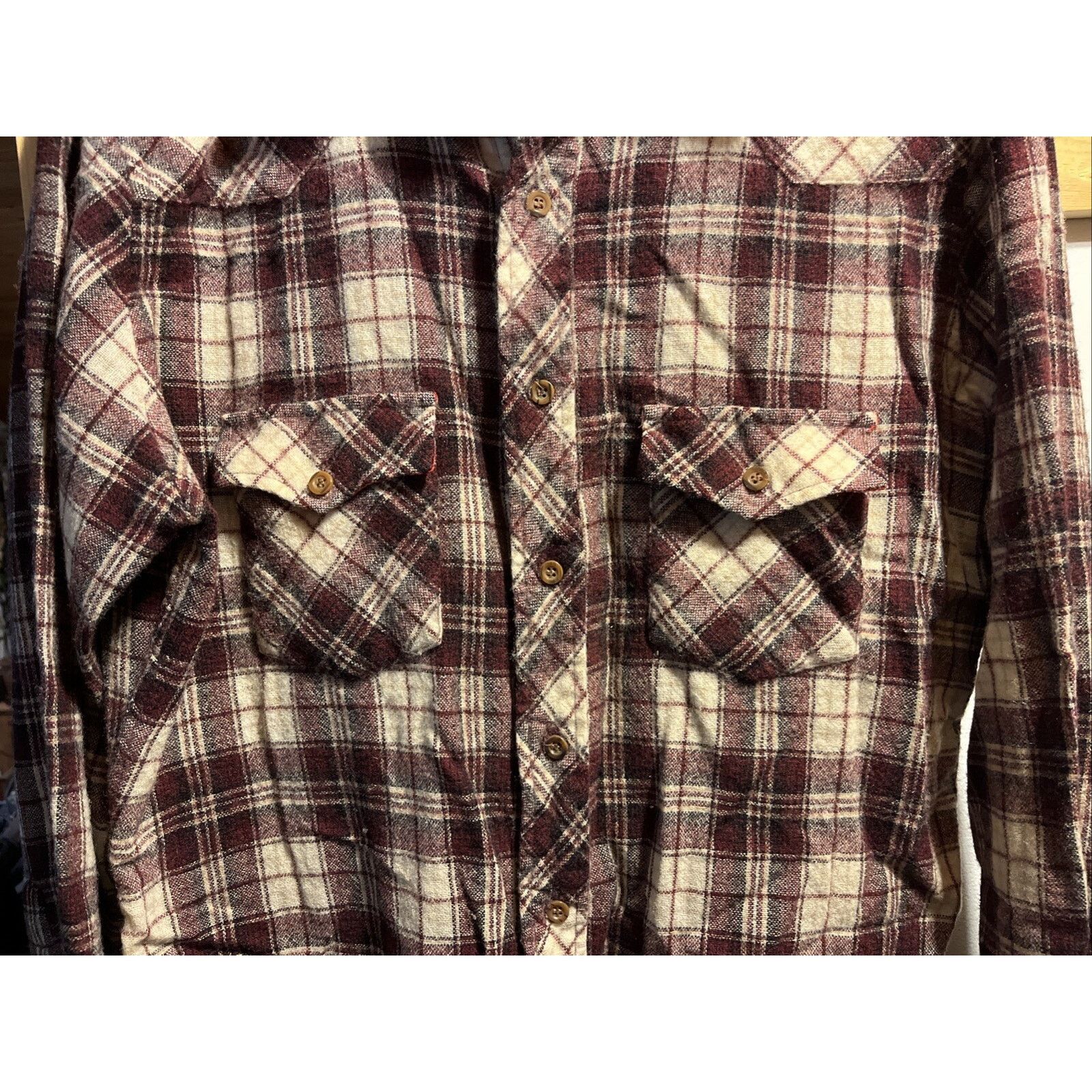 JCPenney JCPenny The Western Shop Men’s Wool Shirt 17 17-35 Flannel Size US L / EU 52-54 / 3 - 5 Thumbnail