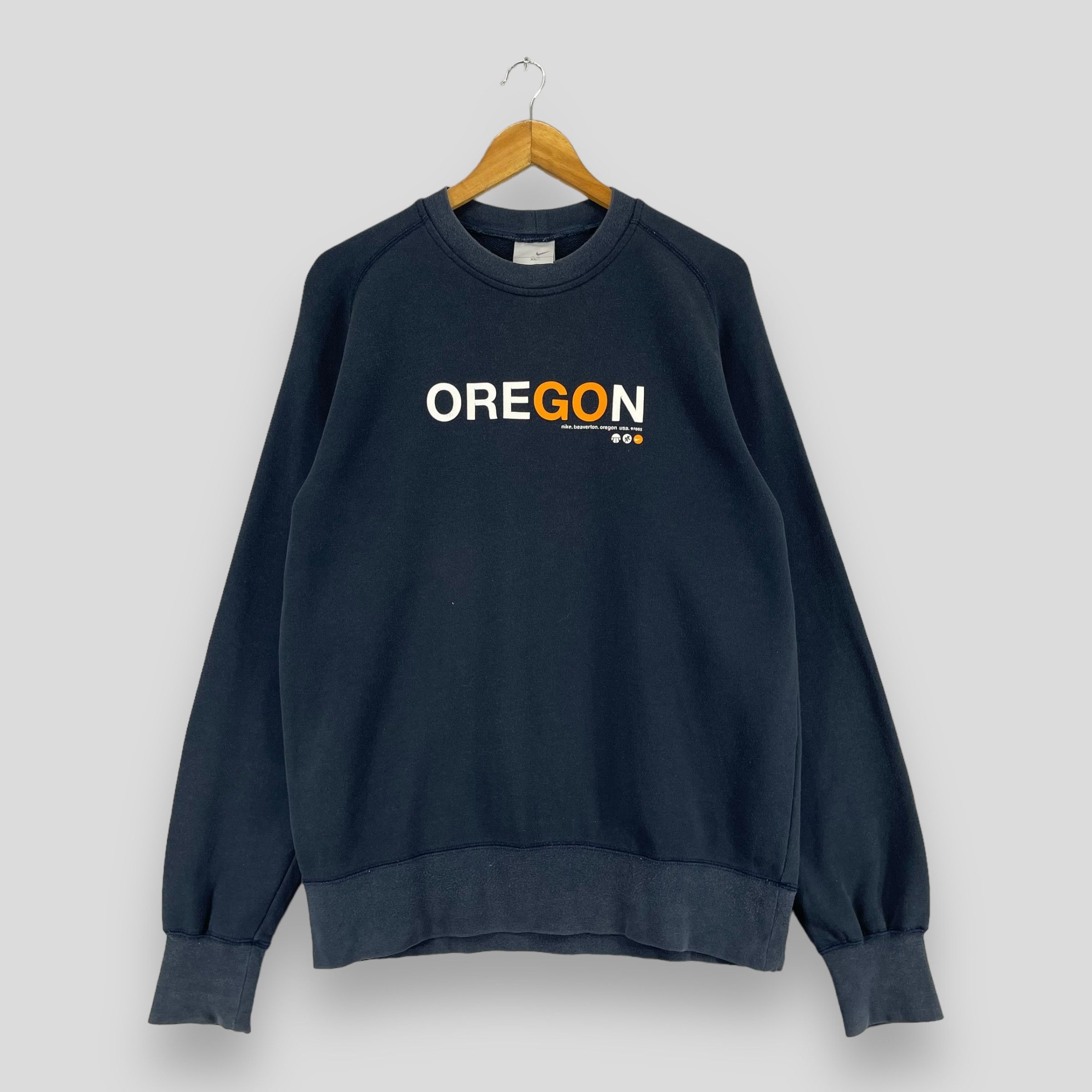 Nike × Vintage Vintage NIKE Oregon Usa Spellout Printed Sweatshirt Size US L / EU 52-54 / 3 - 1 Thumbnail