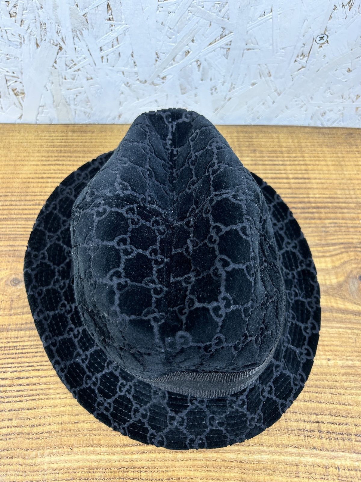 Gucci Vintage Gucci Corduroy Monogram GG Web Headwear Hat Size ONE SIZE - 5 Thumbnail