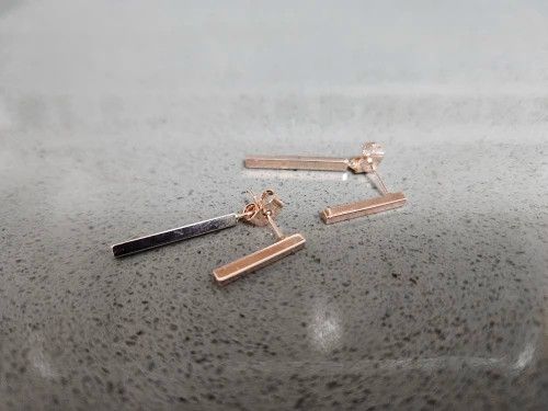Jewelry T Bar Drop Earring Stud Earrings Charm Earring Gift Size ONE SIZE - 2 Thumbnail