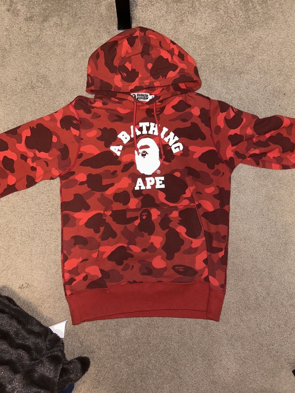 Bape color camo college pullover hoodie