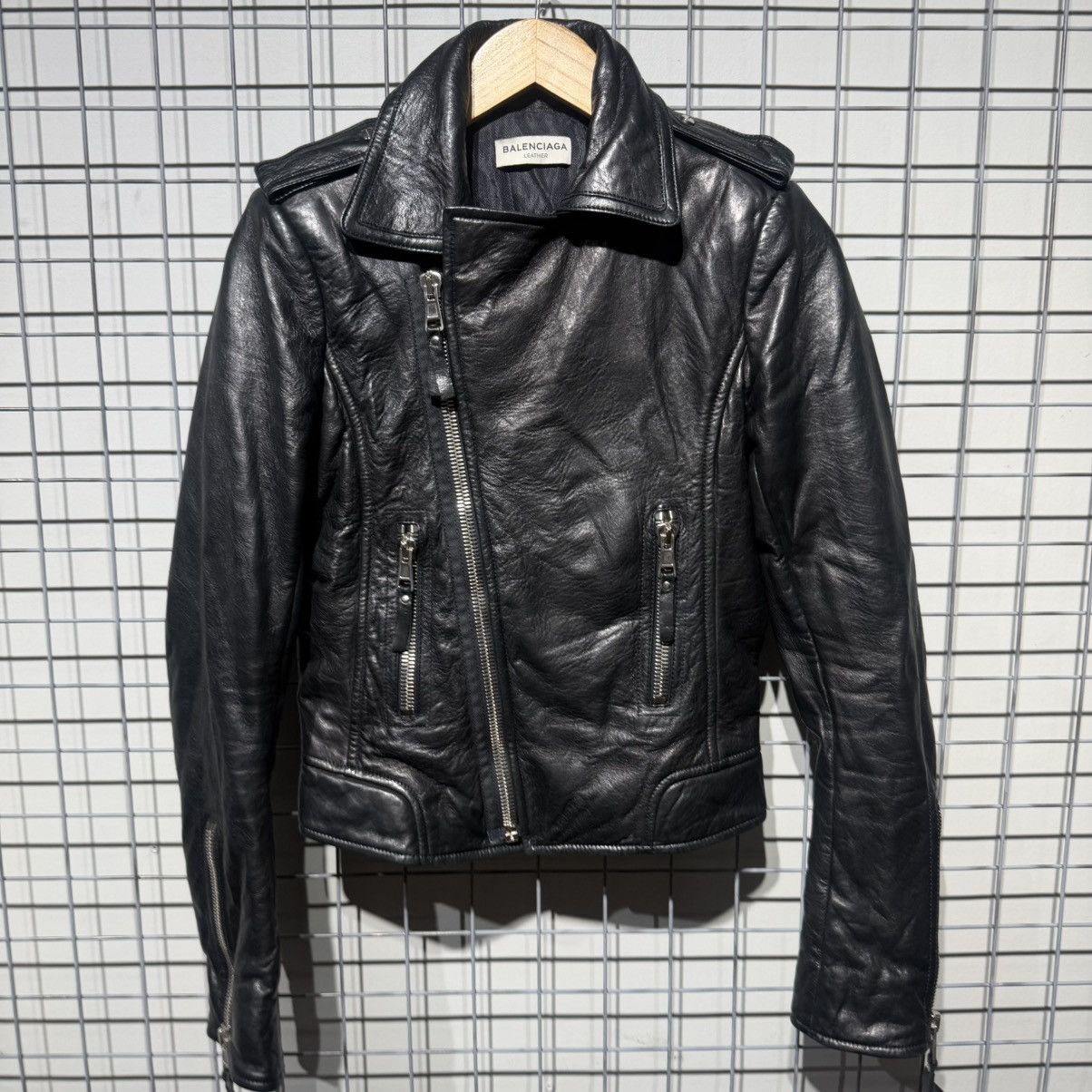 Balenciaga Balenciaga Lambskin Motorcycle Leather Jacket Size XS / US 0-2 / IT 36-38 - 1 Thumbnail