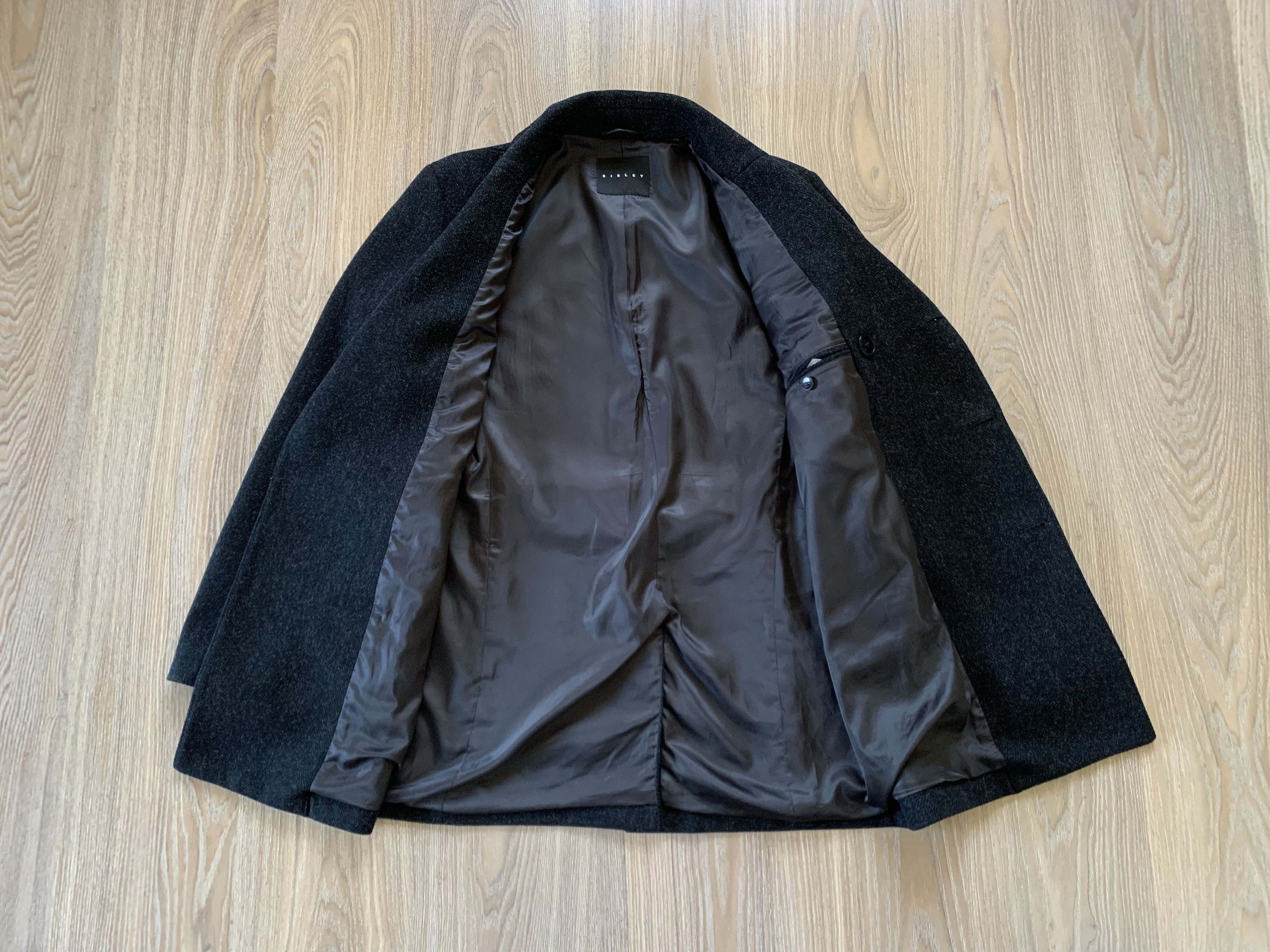 Designer × Sisley × Vintage Sisley Wool Black Heavy Coat Size US M / EU 48-50 / 2 - 4 Thumbnail