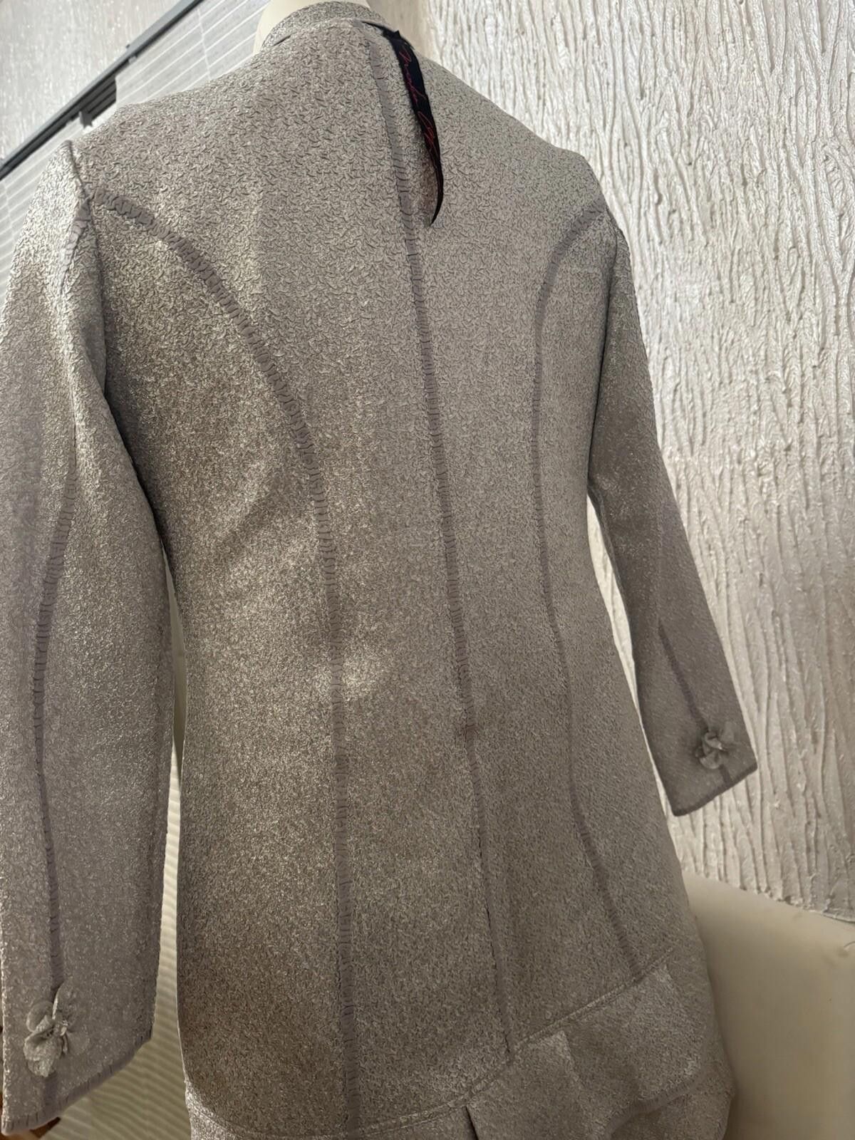 Other NWT Noko Ohno Japan Silver Stretch Floral Dress Coat Sz42/M Size M / US 6-8 / IT 42-44 - 7 Thumbnail