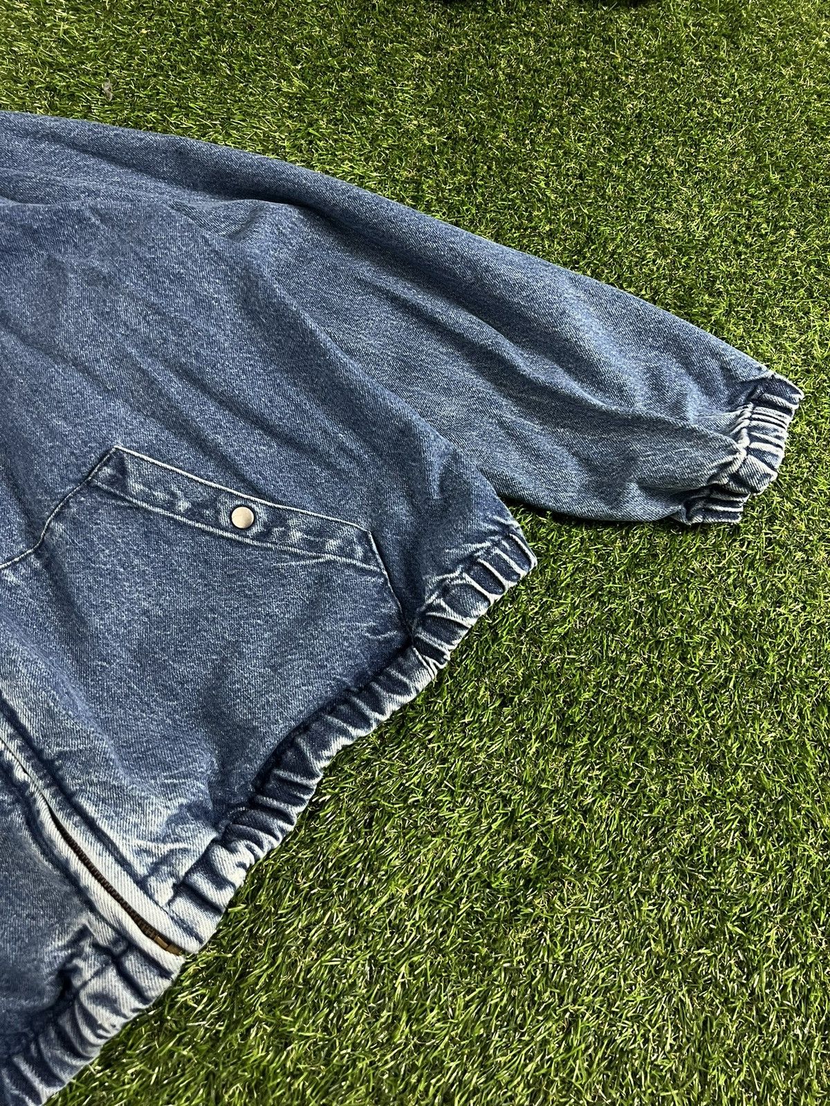 Harrington POLO RALPH LAUREN Jacket Bomber Denim Vintage 90s Size US XL / EU 56 / 4 - 4 Thumbnail