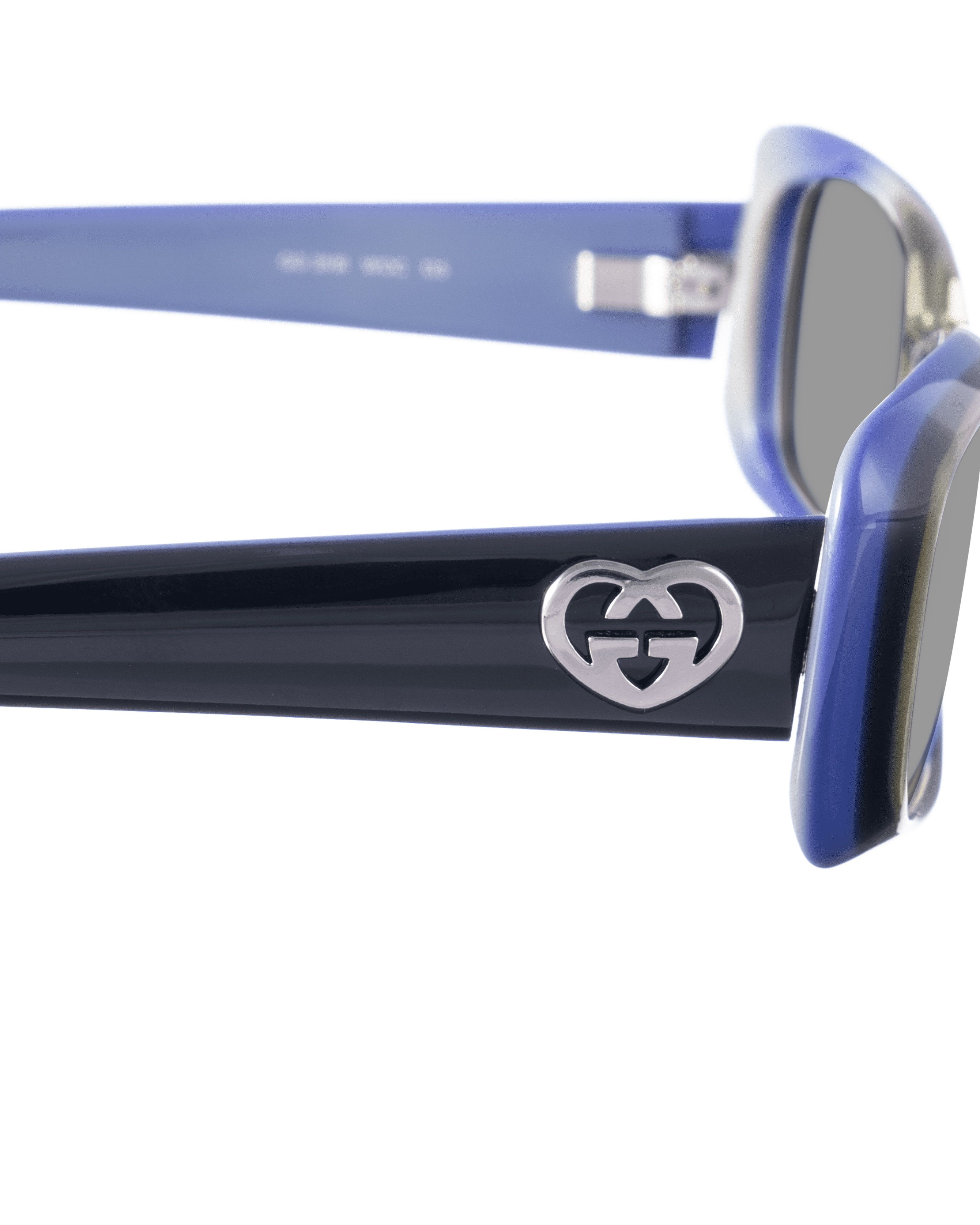 Gucci Gucci 00s Cat Eye Grey and Navy Sunglasses Size ONE SIZE - 3 Thumbnail