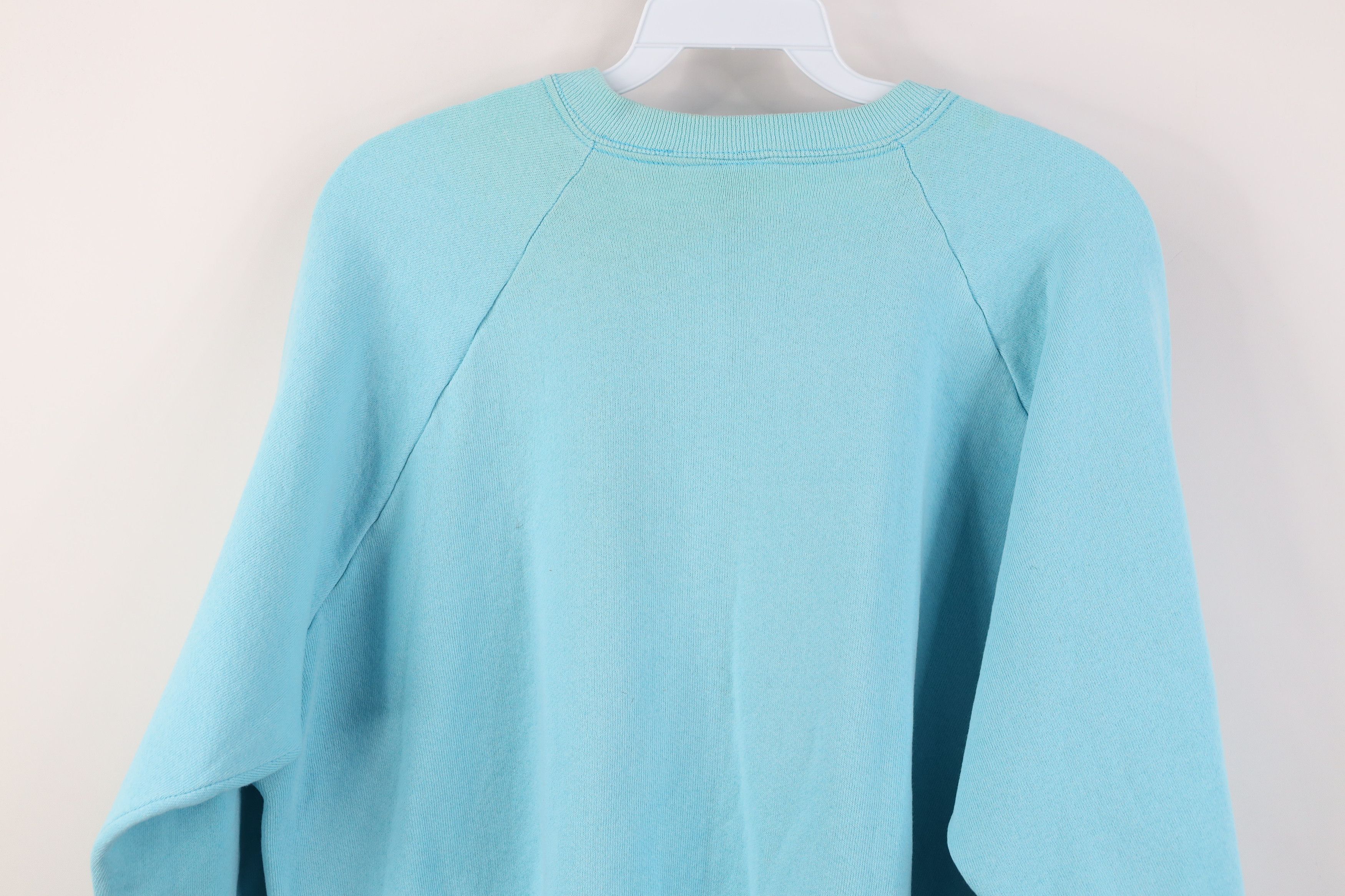 Vintage Vintage 90s Streetwear Crewneck Sweatshirt Light Blue USA Size XL / US 12-14 / IT 48-50 - 14 Thumbnail