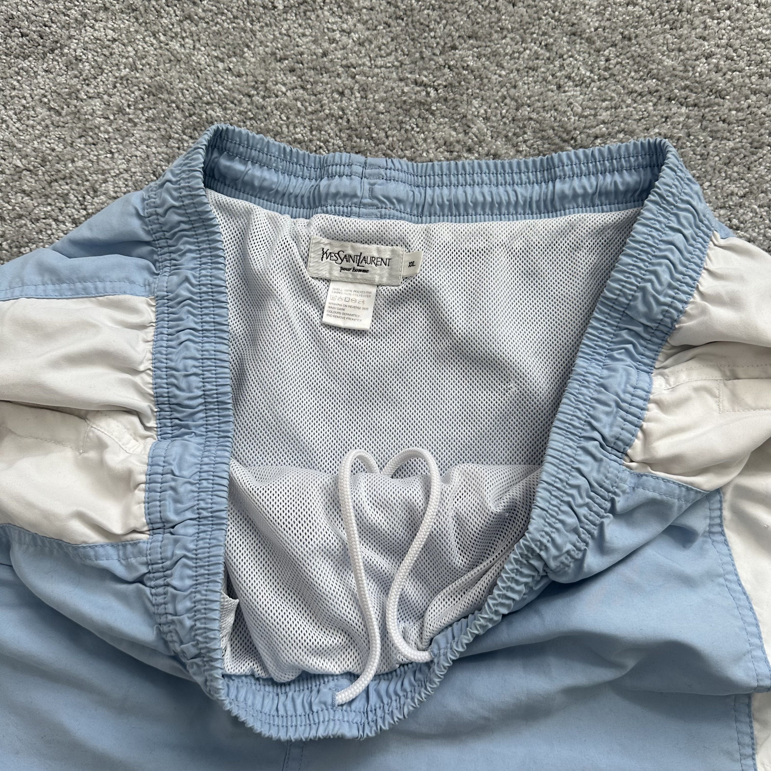 Vintage Ysl Pour Homme Yves Saint LaurentNylon beach Blue Shorts Size US 38 / EU 54 - 6 Thumbnail