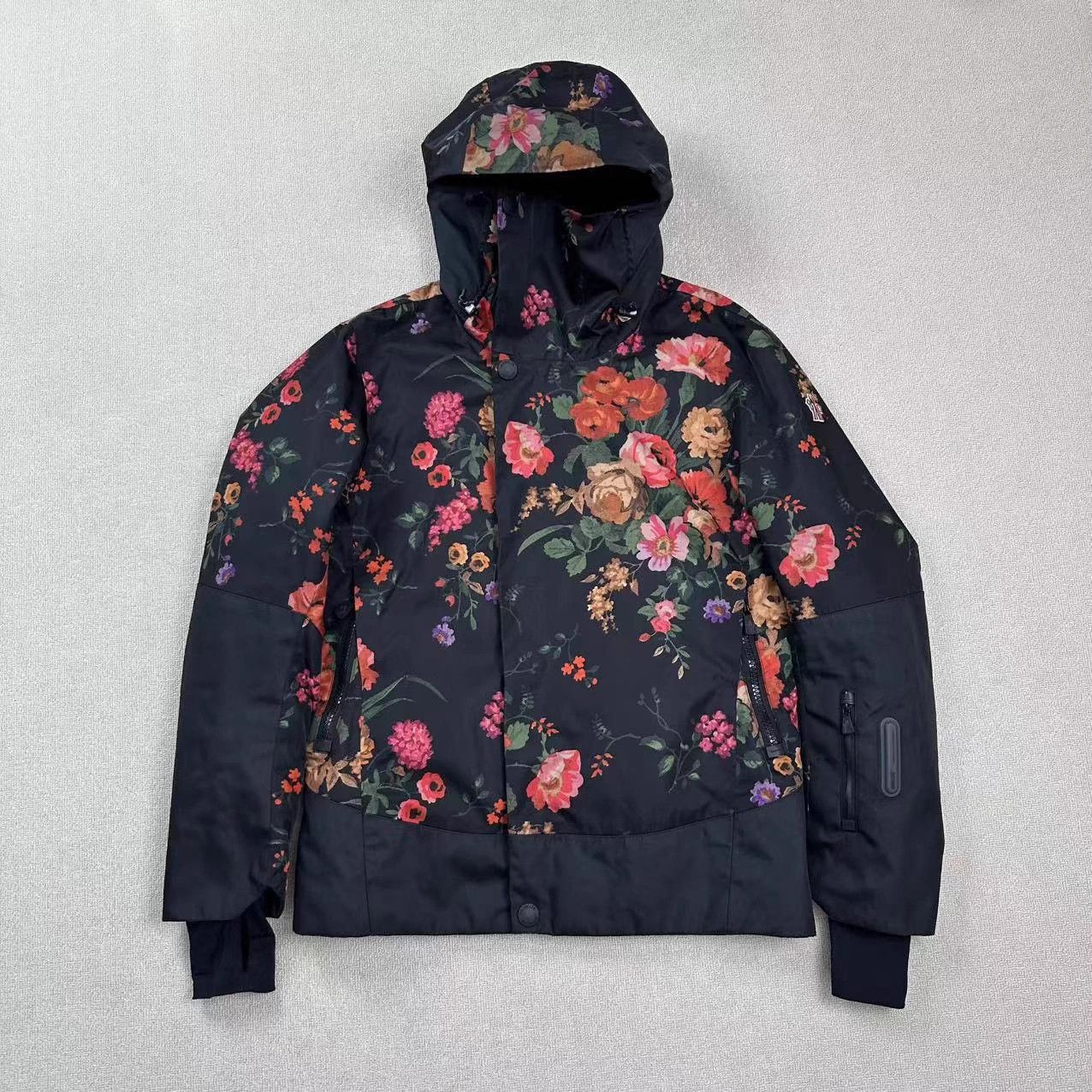 Moncler MONCLER floral hooded ski down jacket size 1 like new Size S / US 4 / IT 40 - 1 Thumbnail