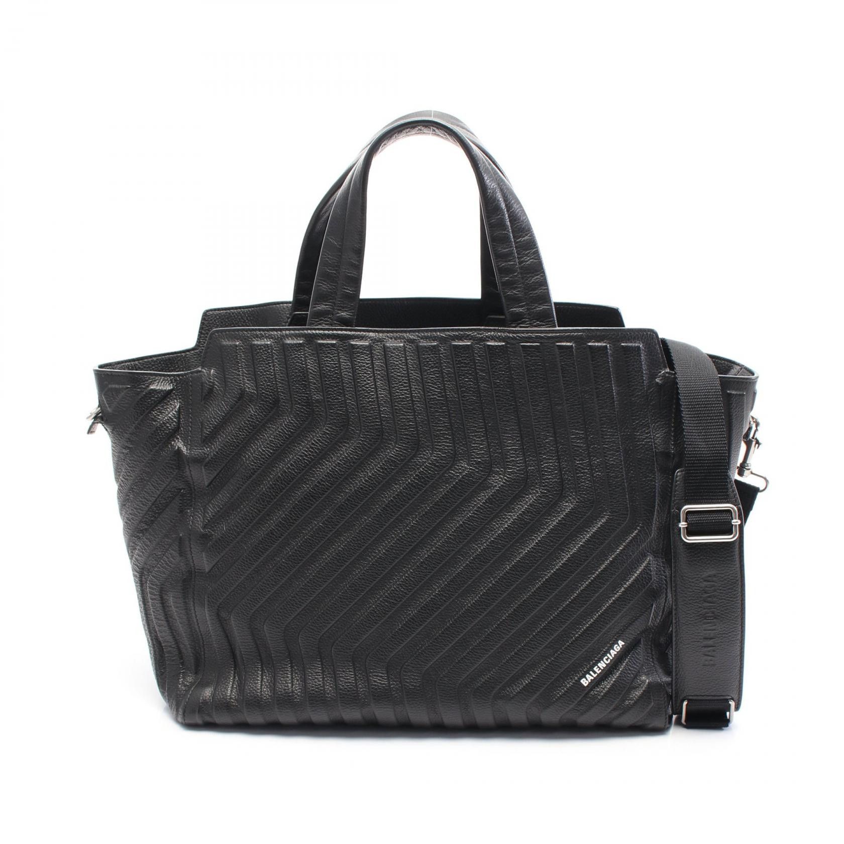 Balenciaga Balenciaga Car East-West Leather Tote Bag Leather Tote Bag in Black, Men's
