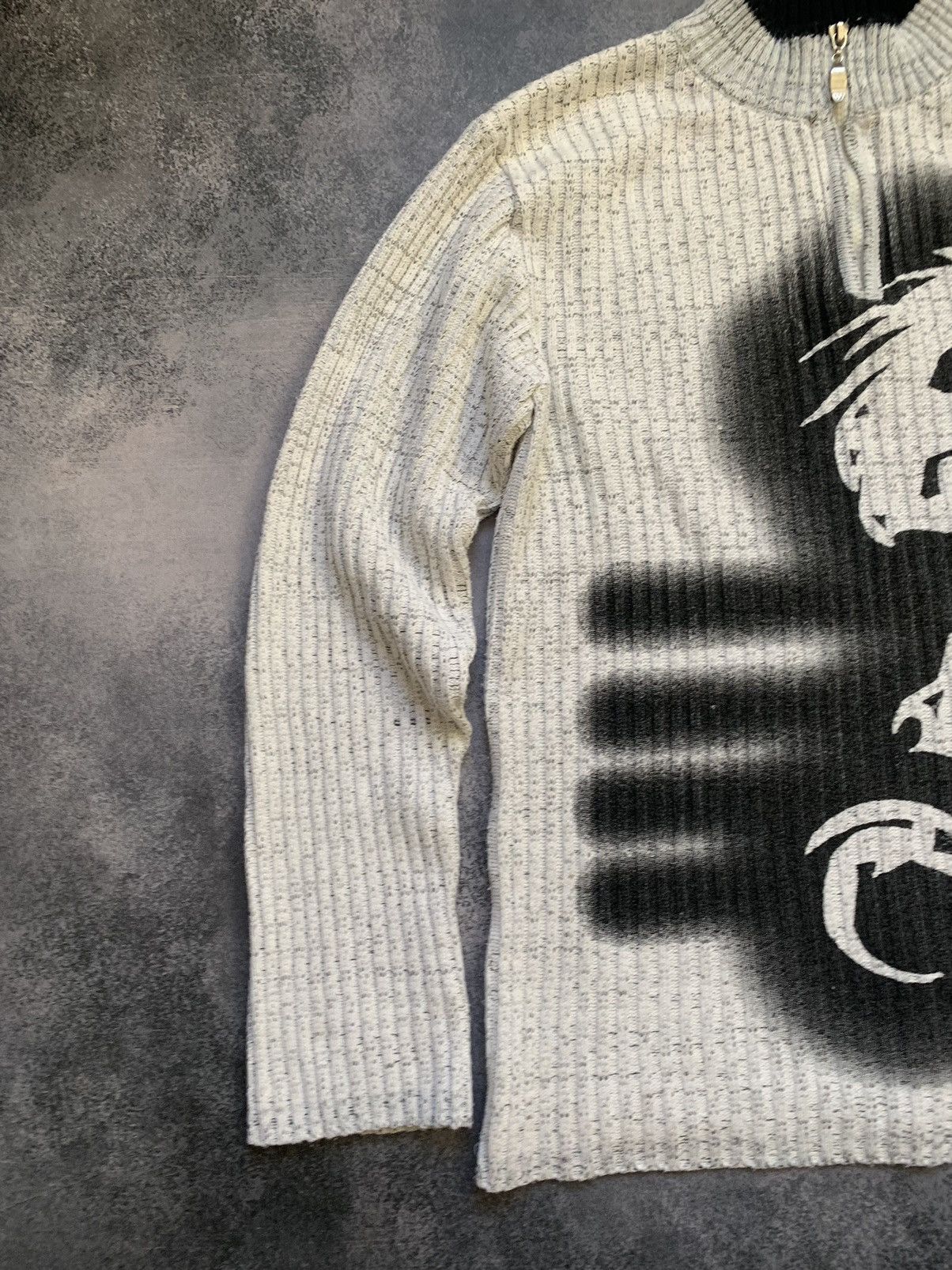 Japanese Brand × Vintage Vintage 90s Japanese Dragon Abstract Sweater Streetwear Y2K Size US L / EU 52-54 / 3 - 8 Thumbnail
