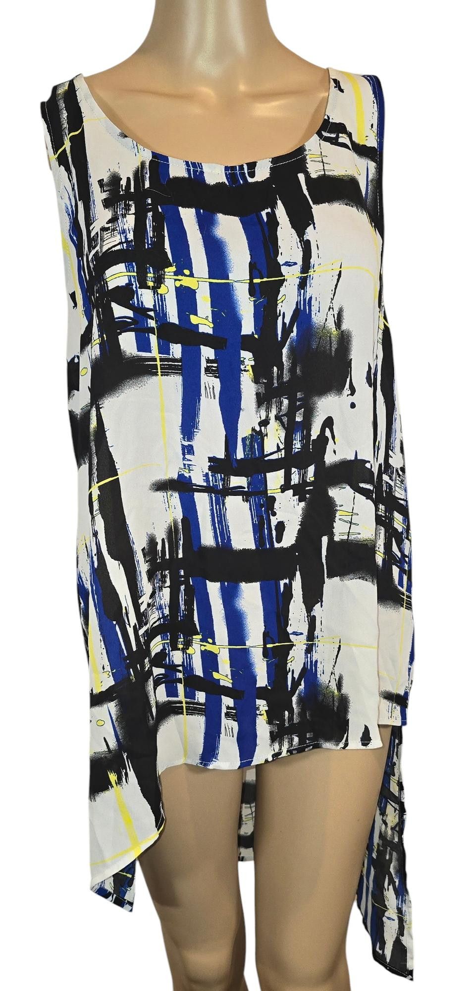 Designer Stylish Status by Chenault Women's Tunic Top Abstract Print Size L / US 10 / IT 46 - 1 Thumbnail