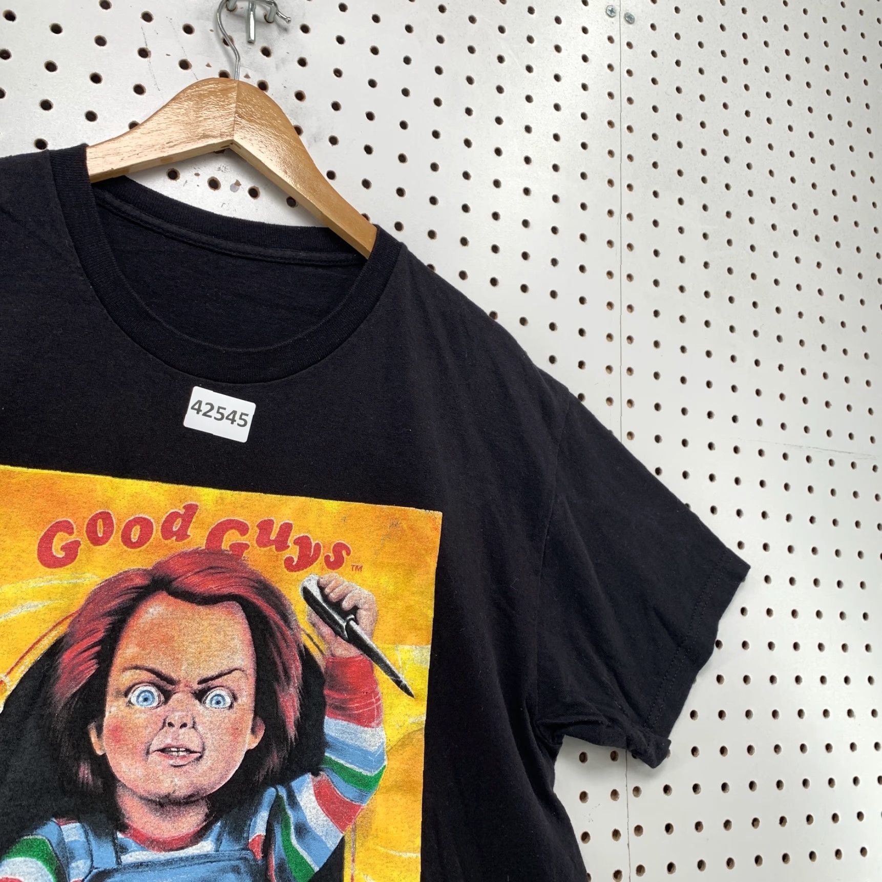 Vintage CHUCKY GRAPHIC T-SHIRT Men's Black Short Sleeve Size XL Child's Play Movie Mens Size US XL / EU 56 / 4 - 4 Thumbnail