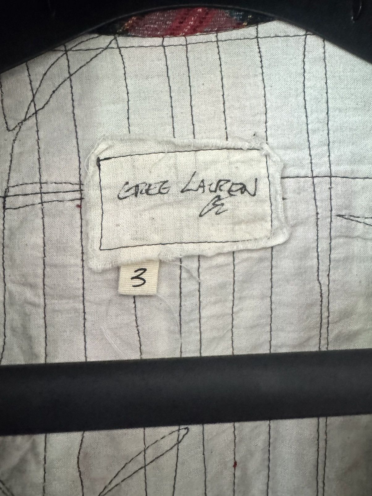 Greg Lauren Greg Lauren Scrapwork Red Plaid Stitchwork Boxy Shirt Size L Size US L / EU 52-54 / 3 - 3 Thumbnail