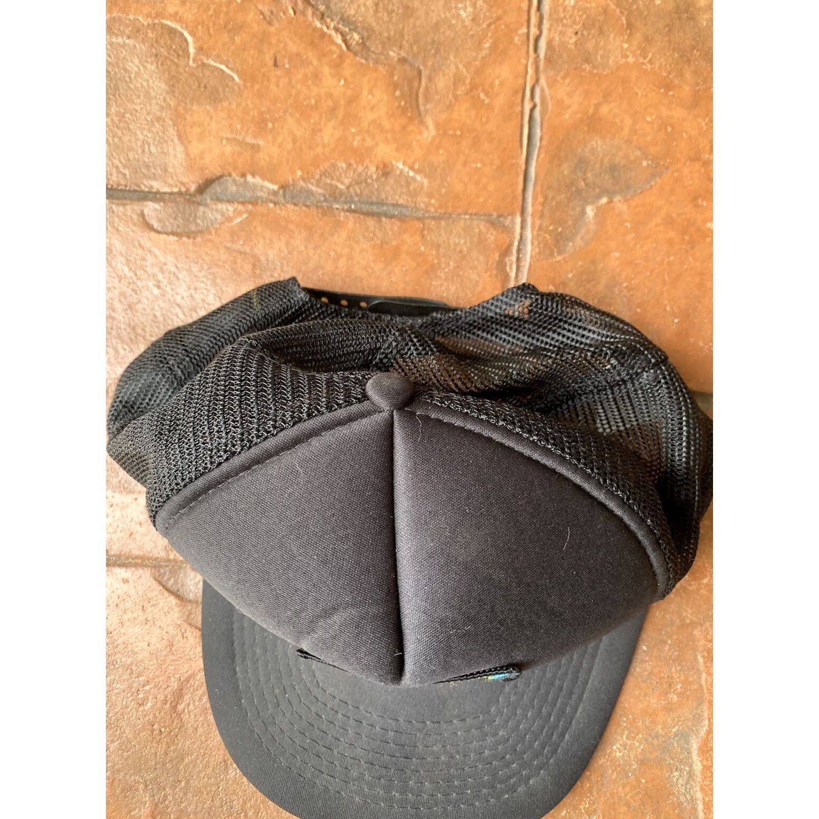 Vintage VINTAGE Sturgis 90s Tribal Skull Bike Week 1996 Trucker Hat Nissin Men One Size Black Mesh Back Snapback Hat Size ONE SIZE - 5 Thumbnail