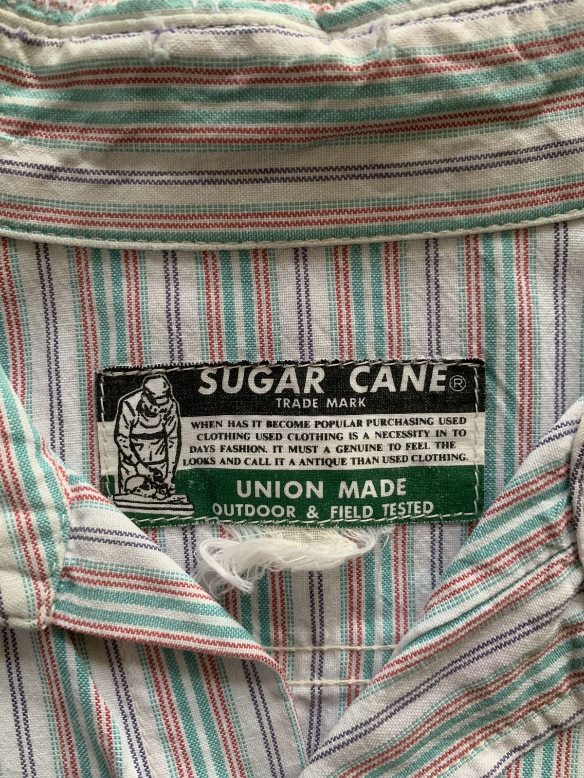 Sugar Cane Sugarcane union made vintage stripe shirt Size US L / EU 52-54 / 3 - 6 Thumbnail