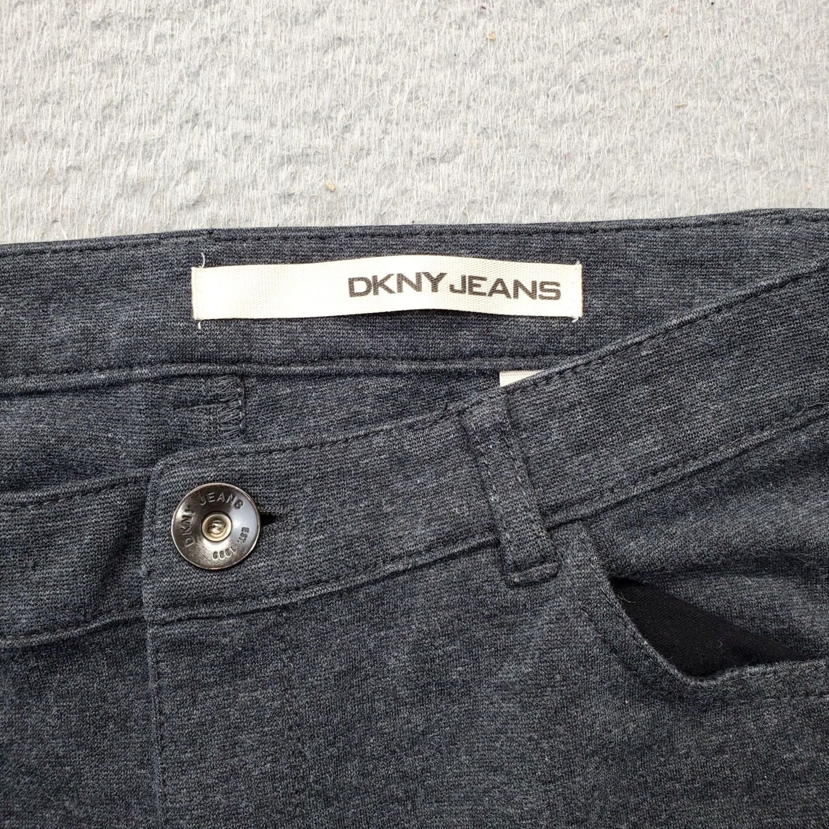 DKNY DKNY Womens Size 8 Gray Flared Pants 5 Pockets Comfort Fit Inseam 31.5" High Rise Old/Low Waist Casual Pants Size 30" / US 8 / IT 44 - 6 Thumbnail
