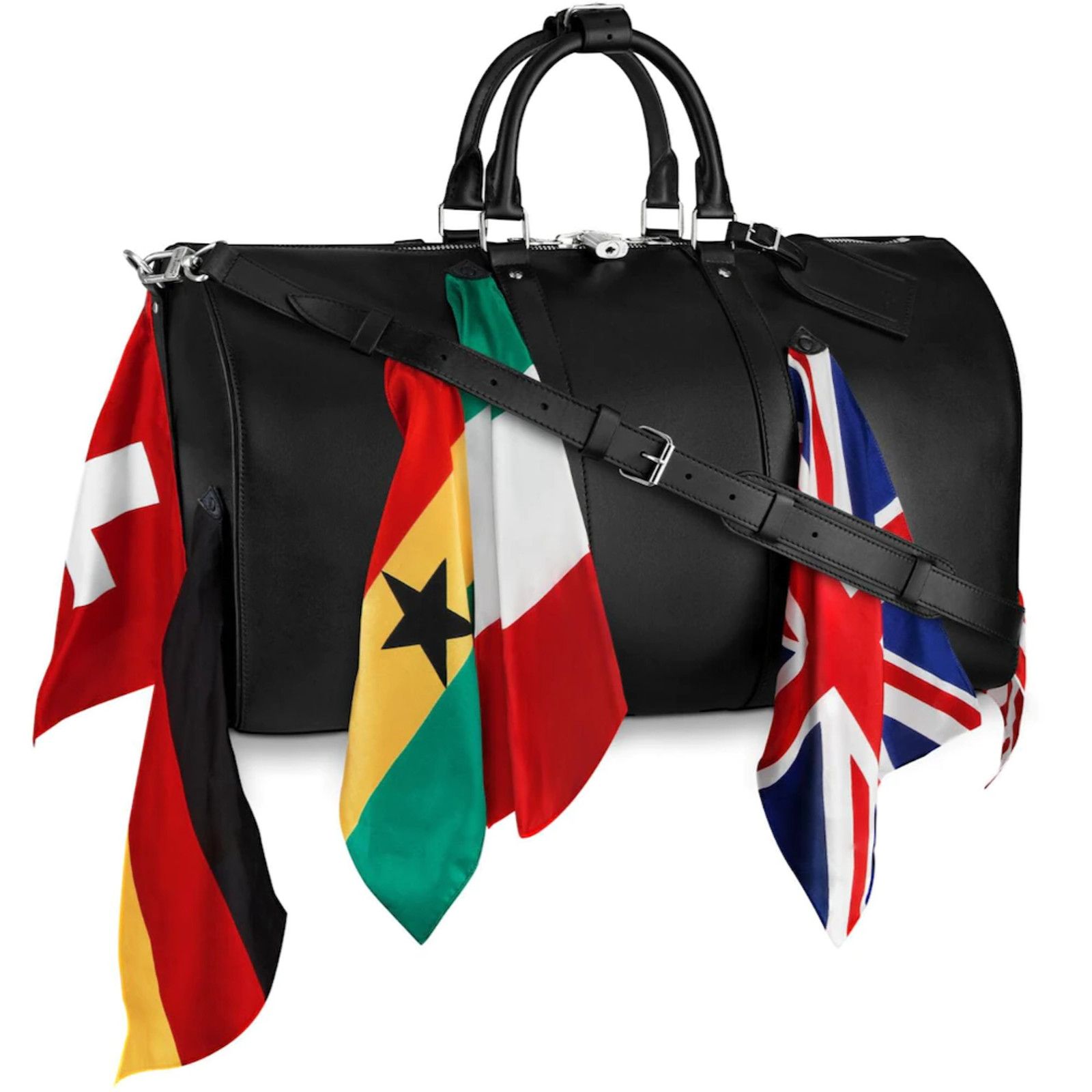 Louis Vuitton Keepall Bandouliere Flags Leather Travel Bag