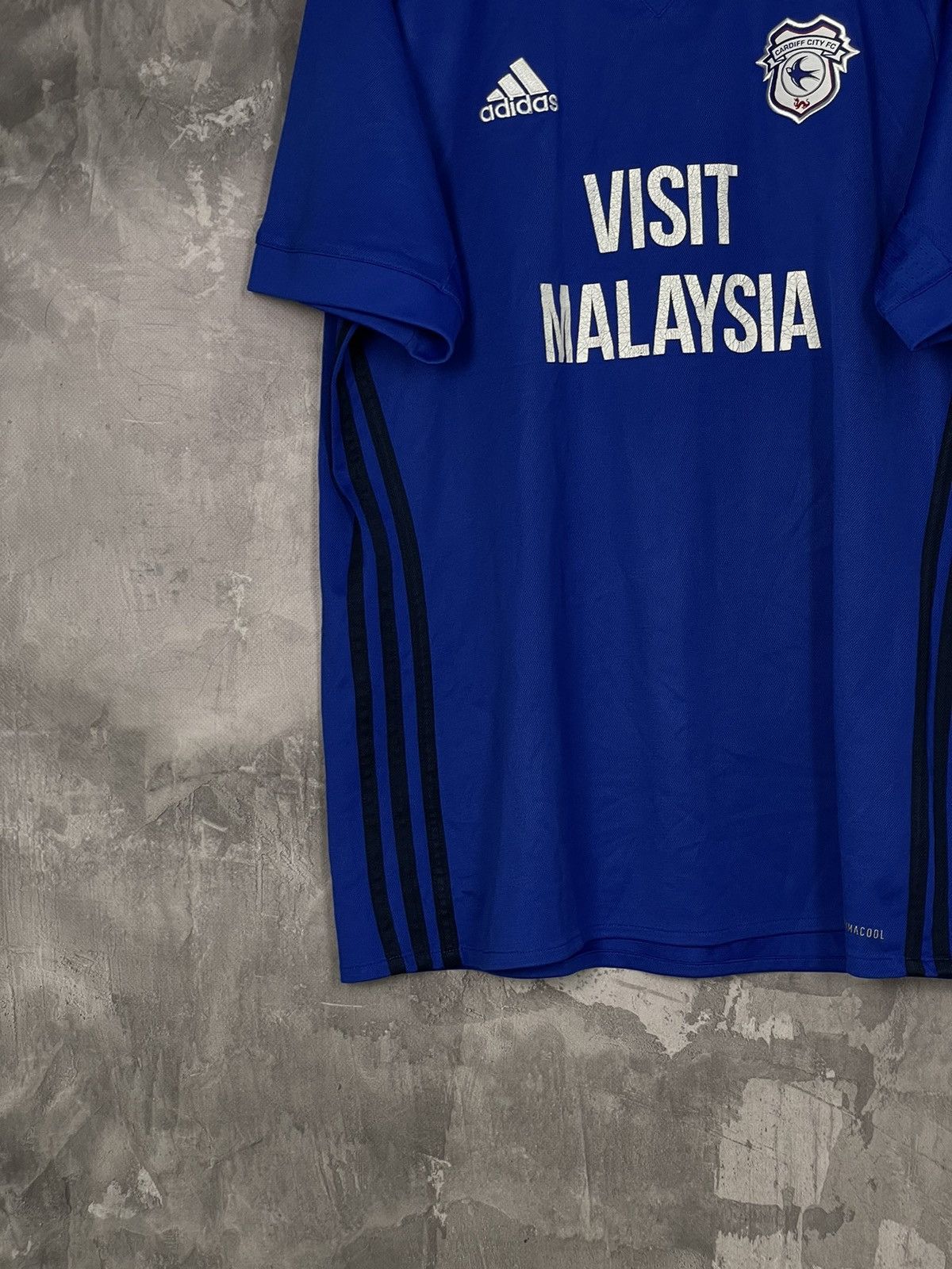 Adidas FC Cardiff City 2017 2018 home shirt soccer maillot kit tee Size US L / EU 52-54 / 3 - 5 Thumbnail