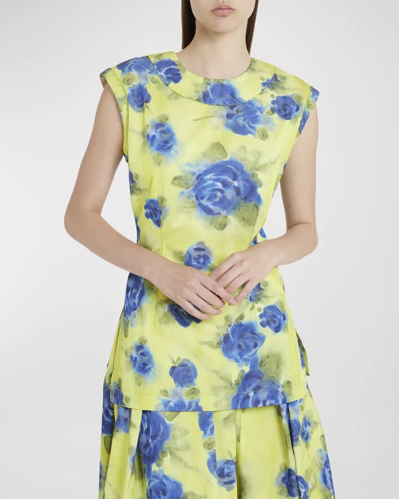 Marni o1w1db10125 Floral Print Top in Multicolor Size M / US 6-8 / IT 42-44 - 6 Thumbnail