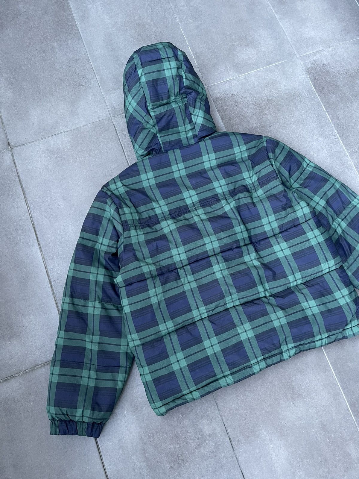 Obey Obey Small Logo Checkered Green Navy Puffer Jacket Size US S / EU 44-46 / 1 - 10 Thumbnail