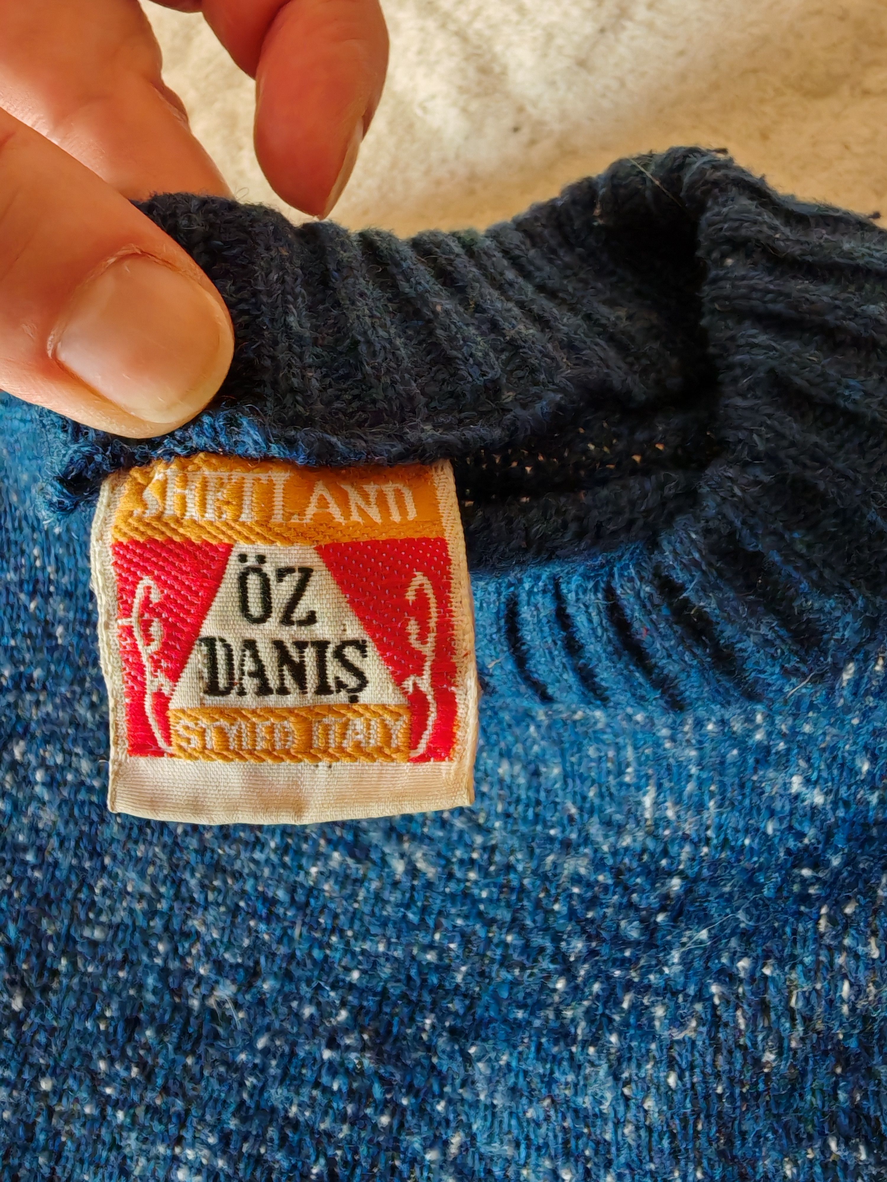 Vintage Vintage Shetland 80s 90s Cable Knit Pullover Oversize Size US L / EU 52-54 / 3 - 6 Thumbnail