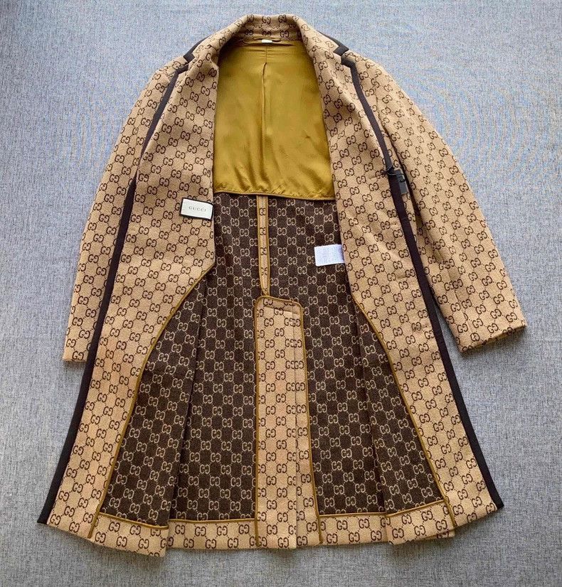 Gucci GucciGG printed single-breasted wool coat 2503-Nextarrow Size US S / EU 44-46 / 1 - 3 Thumbnail