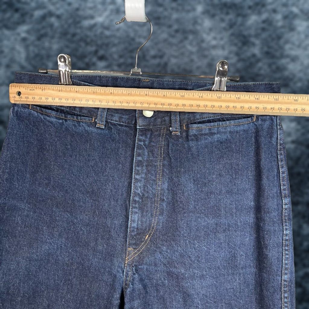 Uniqlo Uniqlo Jeans Women Wide-Leg 29 Blue Dark Wash 100% Cotton Denim Adult Womens Regular Inseam 277 Size 29" - 1 Thumbnail