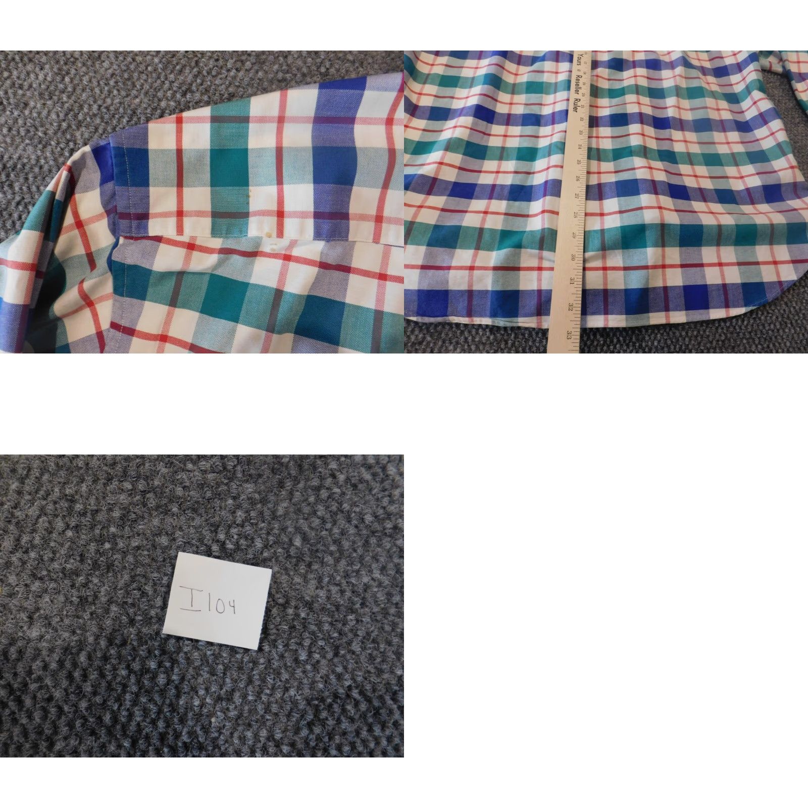 Izod IZOD Shirt XL Blue White Plaid Button-Down, Long Sleeve, Classic, Men's, Button Up, Collared, Regular Fit Size US XL / EU 56 / 4 - 9 Thumbnail