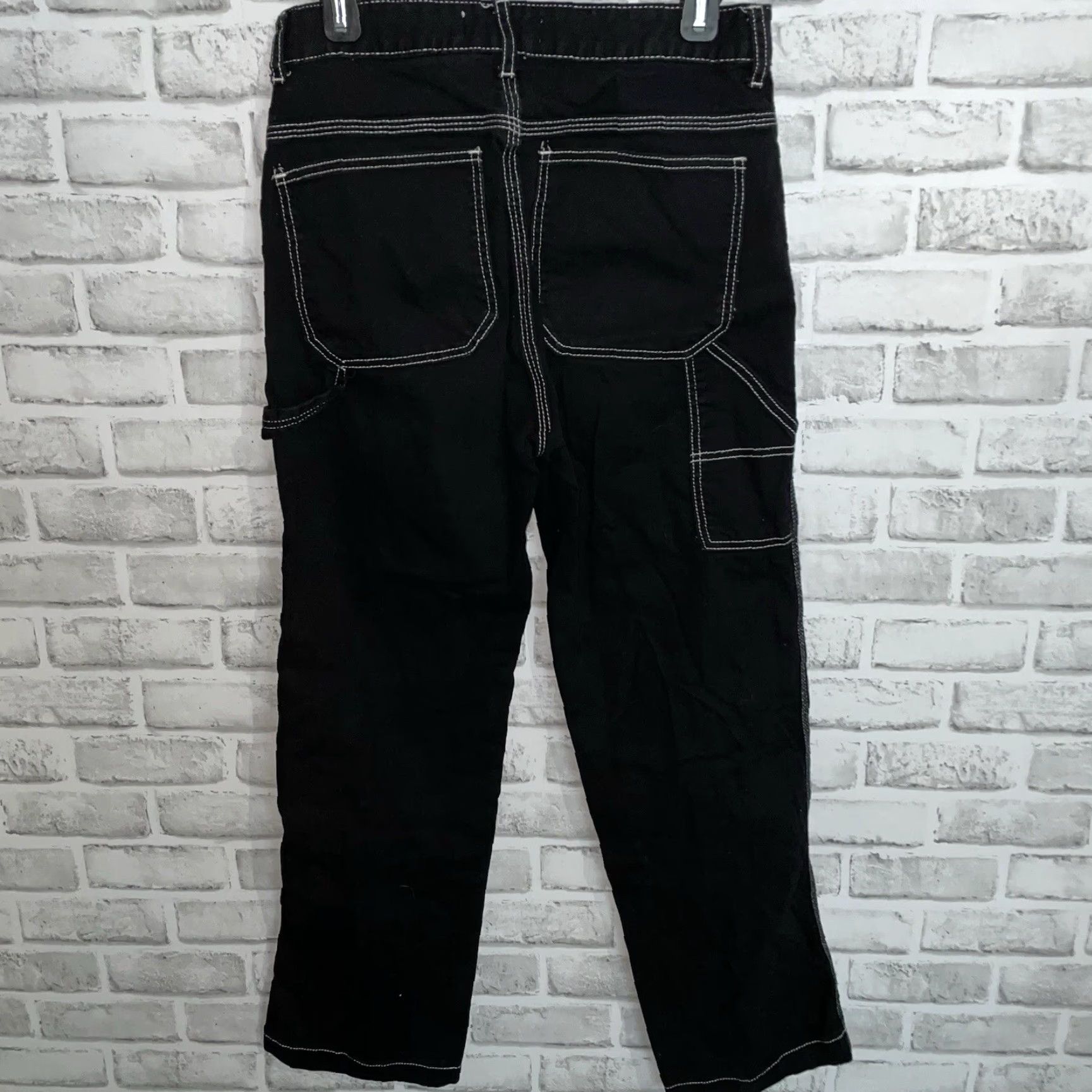 Vintage Song Jeans Women Carpenter Button Fly 7x28 Black Straight Adult Womens Size 28" / US 6 / IT 42 - 5 Thumbnail