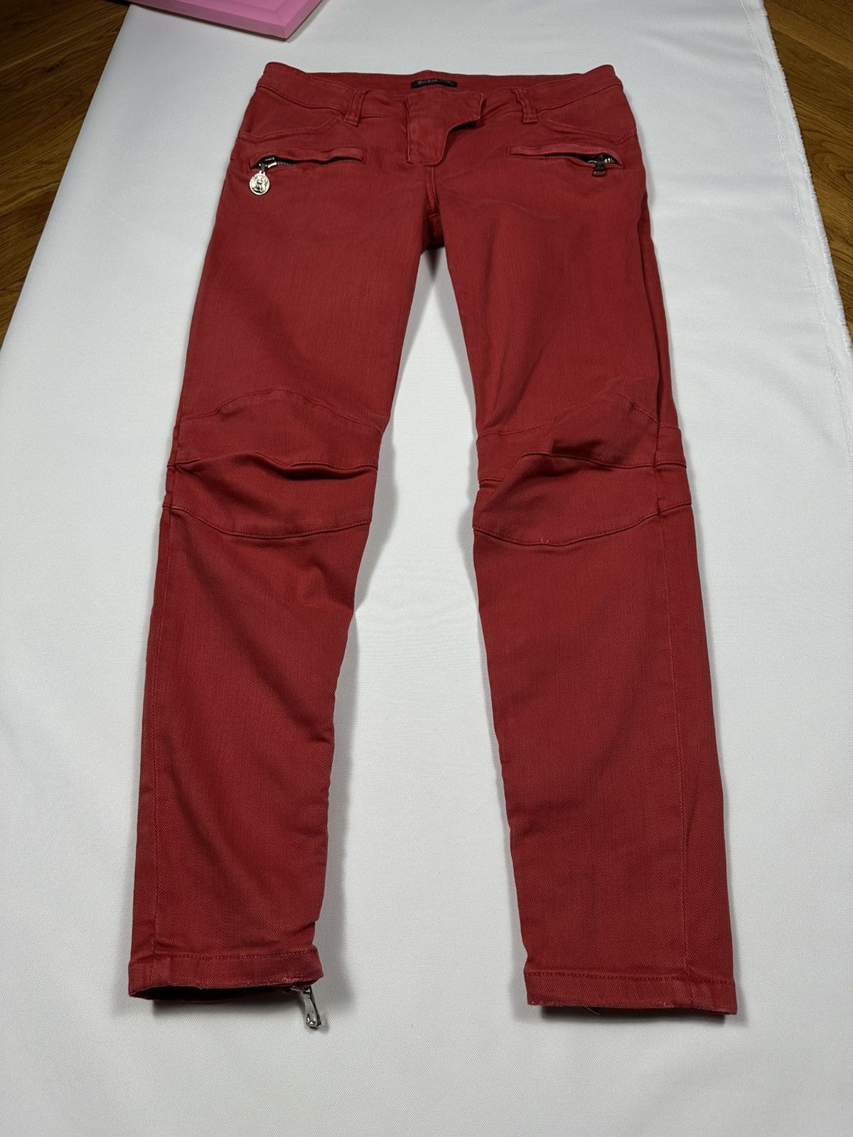 Balmain Balmain Paris Biker Jeans Pants Denim Low Rise Skinny Zipper Size 26" / US 2 / IT 38 - 4 Thumbnail
